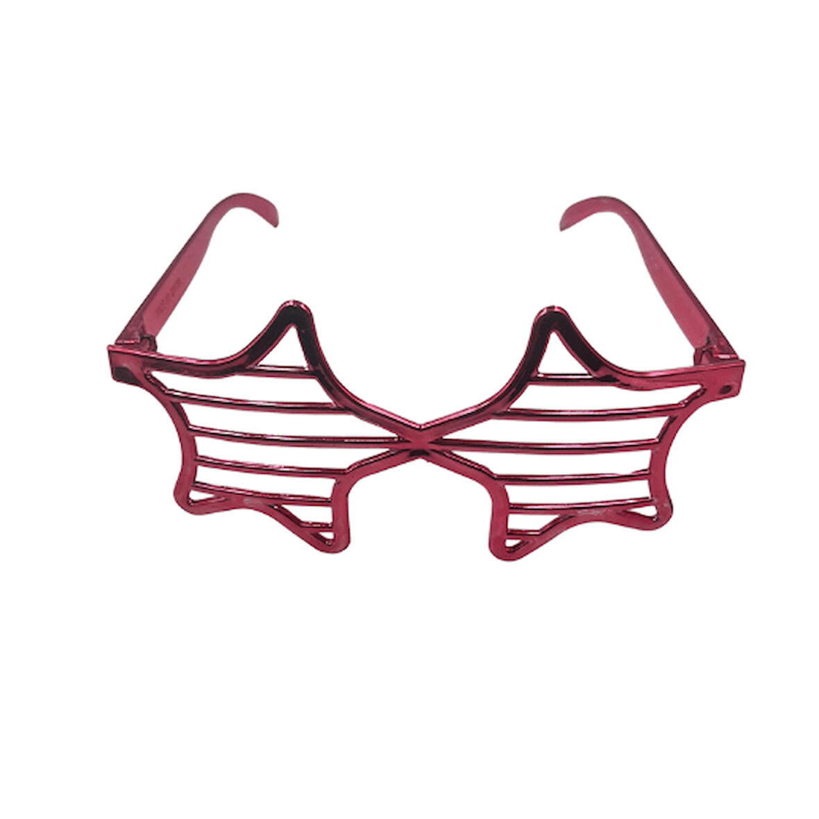 Parti Gözlük Plastik Camsız Panjur Yıldız Şekilli Bakır 14x6 cm