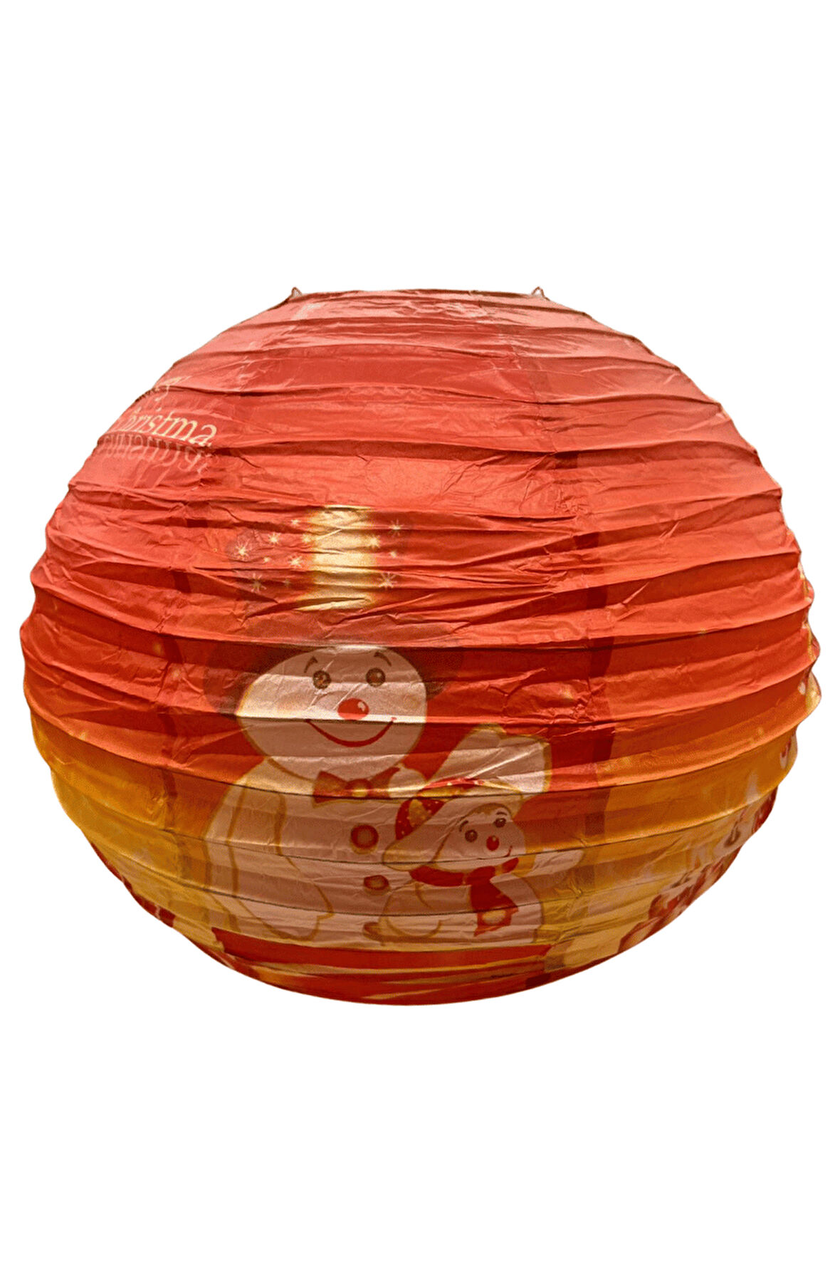Yılbaşı Temalı Japon Feneri Kırmızı 40 cm