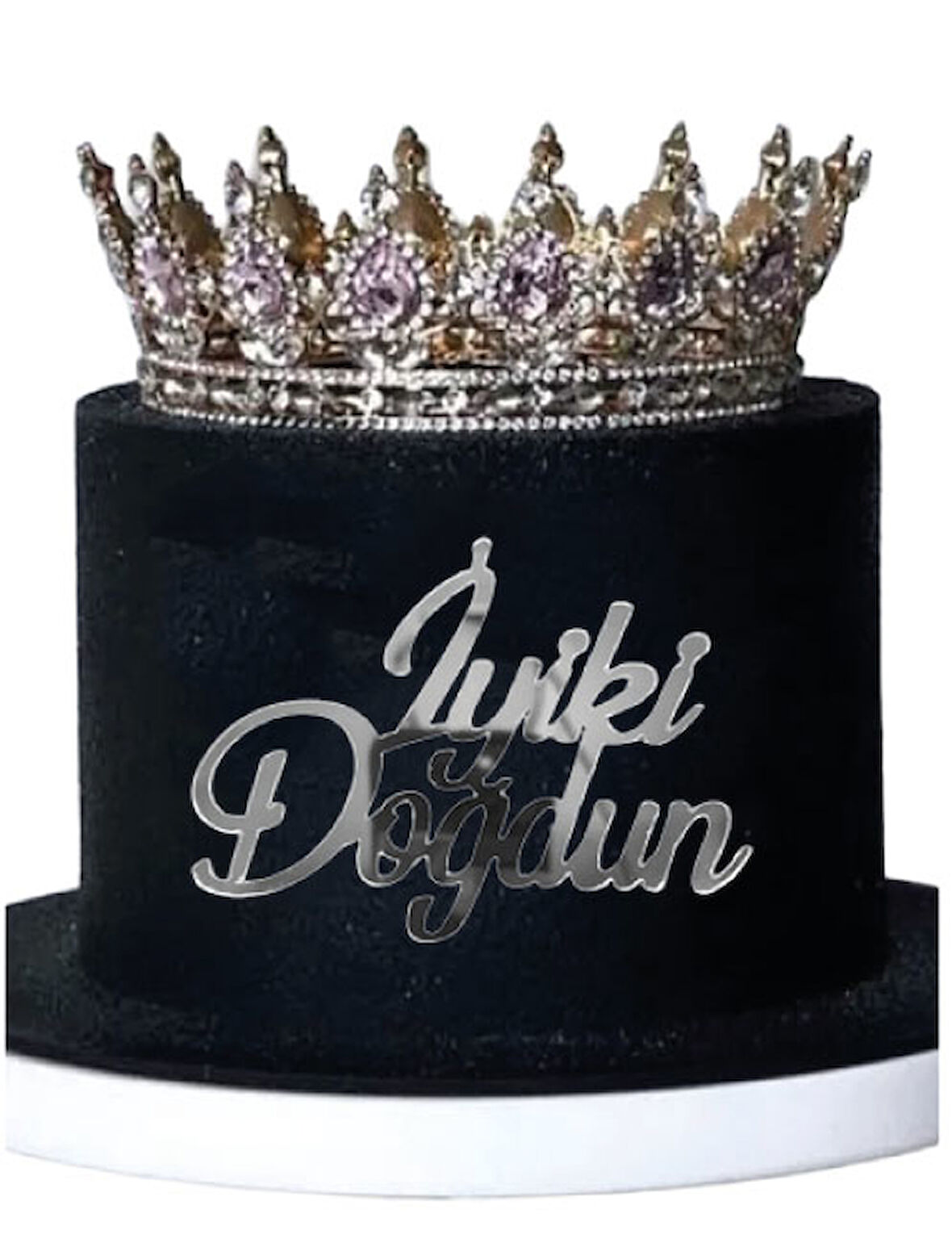 Pasta Önü Plexi İyi Ki Doğdun 10x7 Cm Gümüş