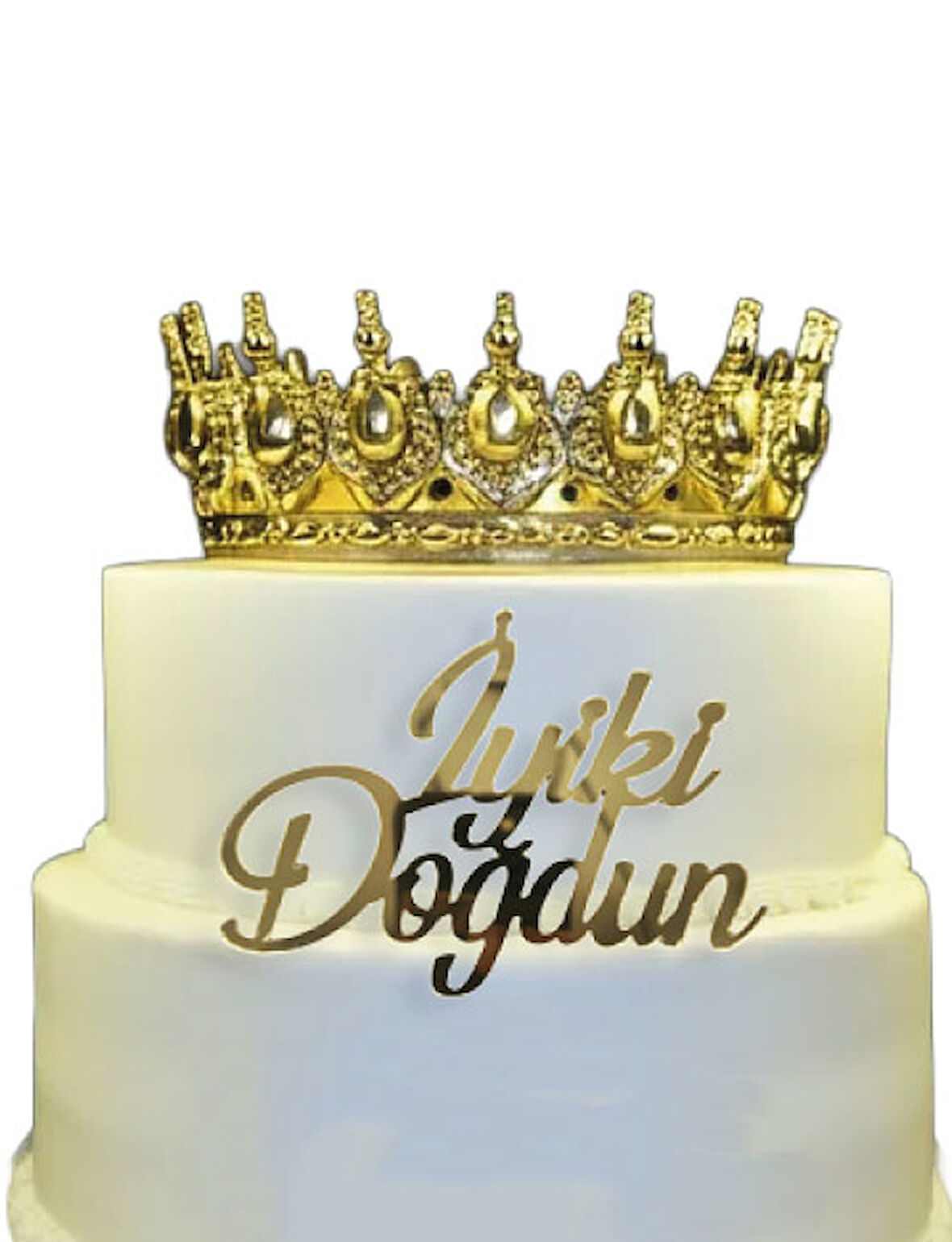 Pasta Önü Plexi İyi Ki Doğdun 10x7 Cm Altın