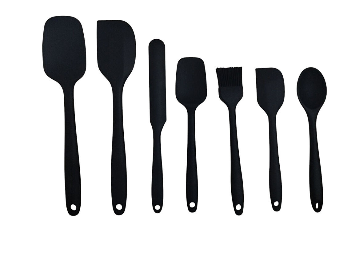 Servis Spatula Seti Silikon 7'li çift renk seçeneği