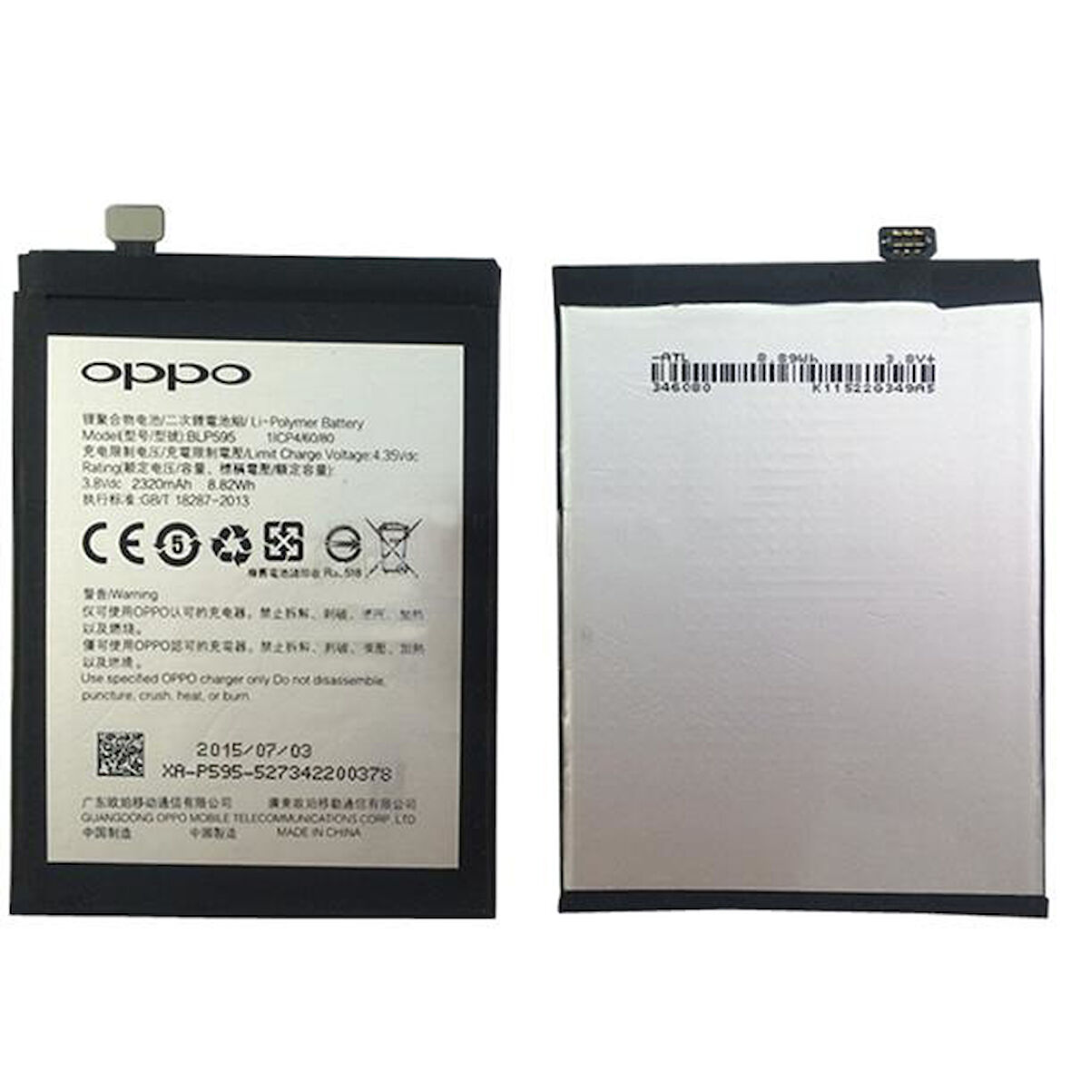 Oppo R7 R7 Lite Pil BLP595 Batarya Pil ve Tamir Seti