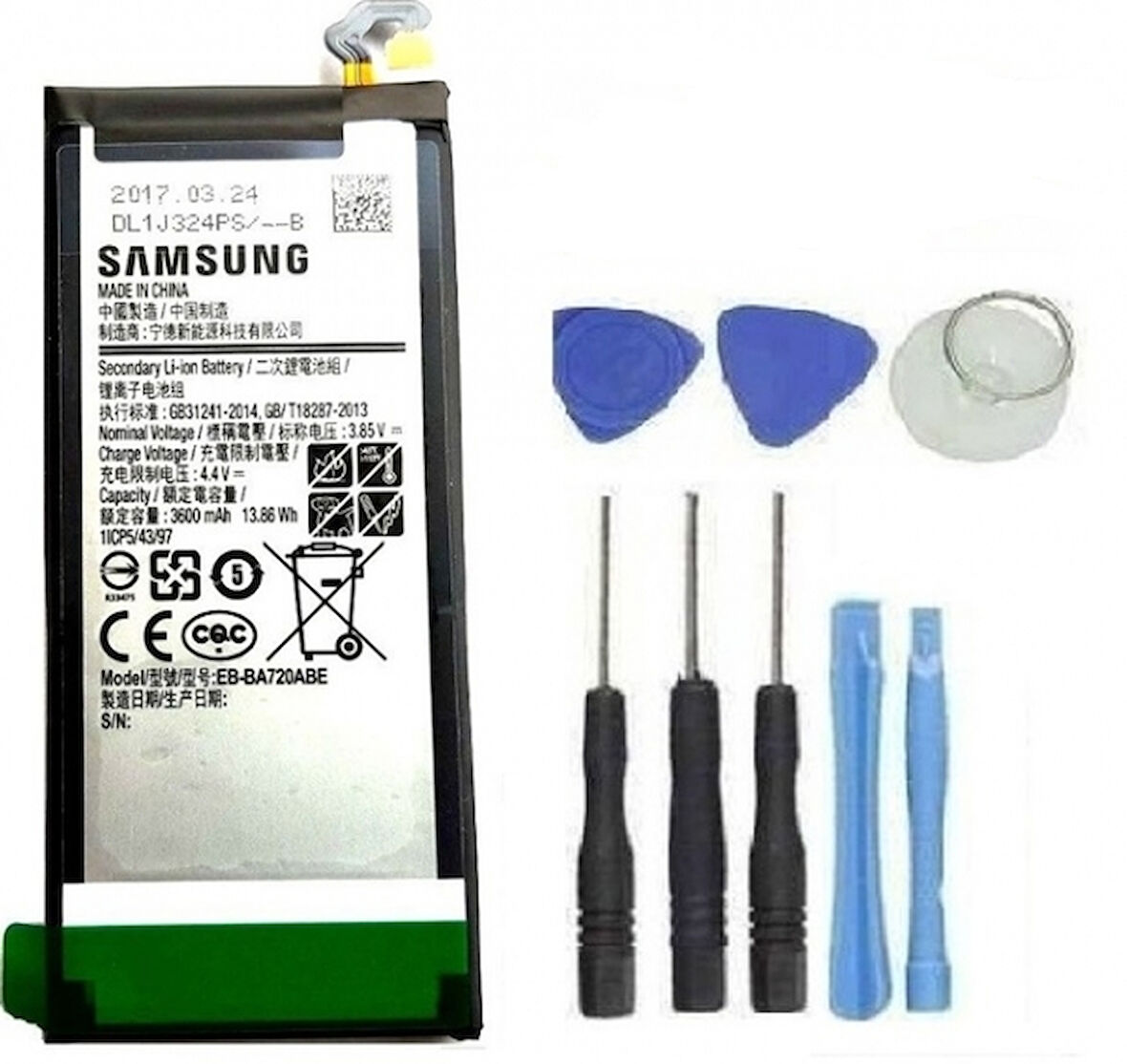 SAMSUNG A7 A720 PİL - BATARYA EB-BA720ABE VE TAMİR SETİ