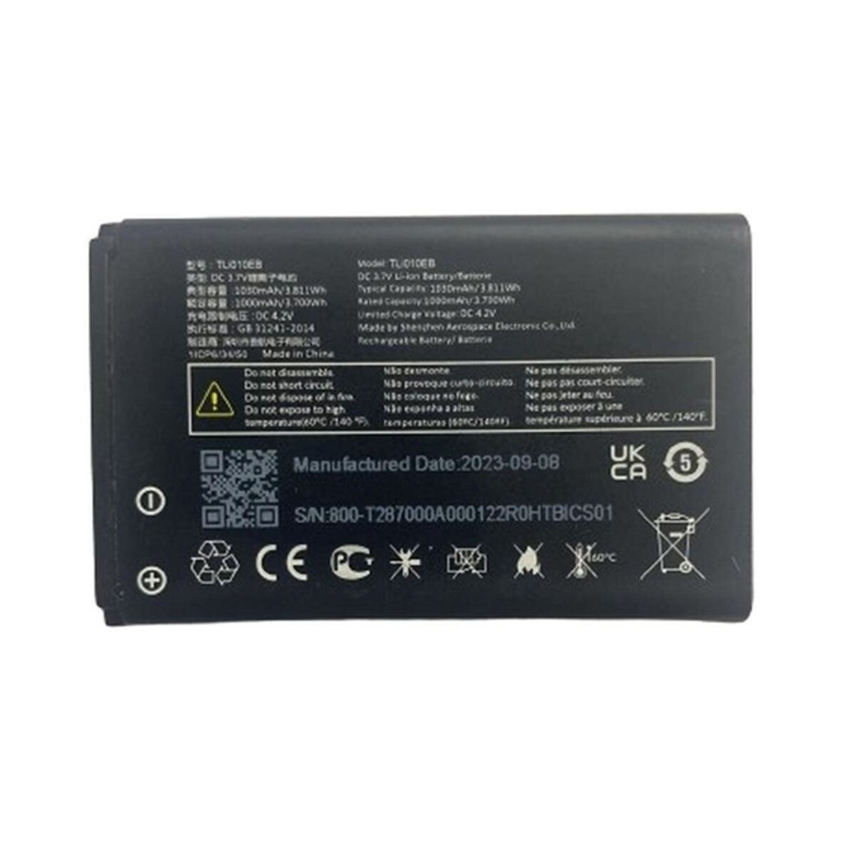 Tcl T302d Pil - Batarya Tli010eb 1000 Mah