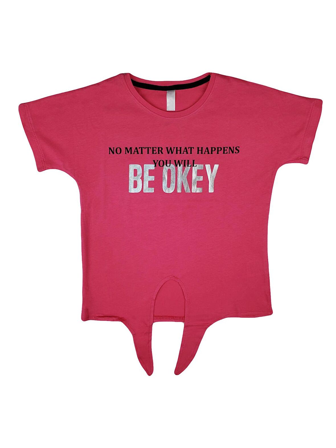 Kız Çocuk T-Shirt Yazlık Pamuklu Penye Kuyruk BE OKAY