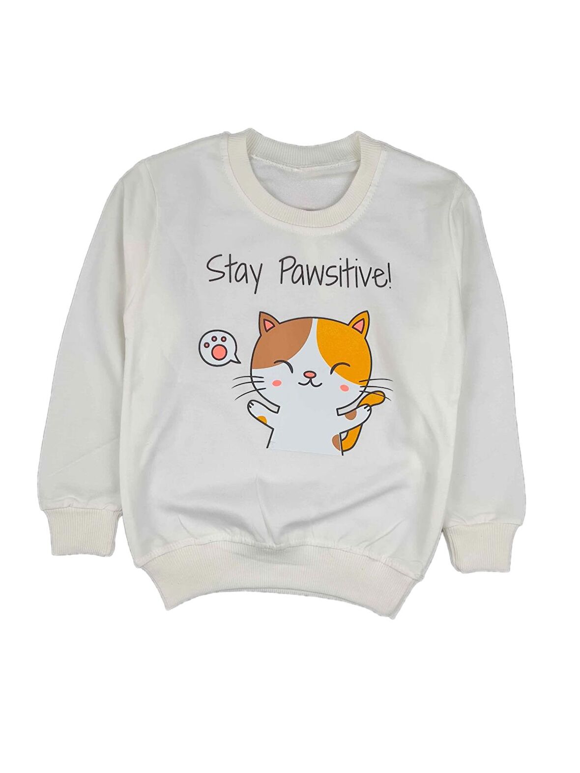 Kız Çocuk Mevsimlik Sweatshirt Stay Pawsitive