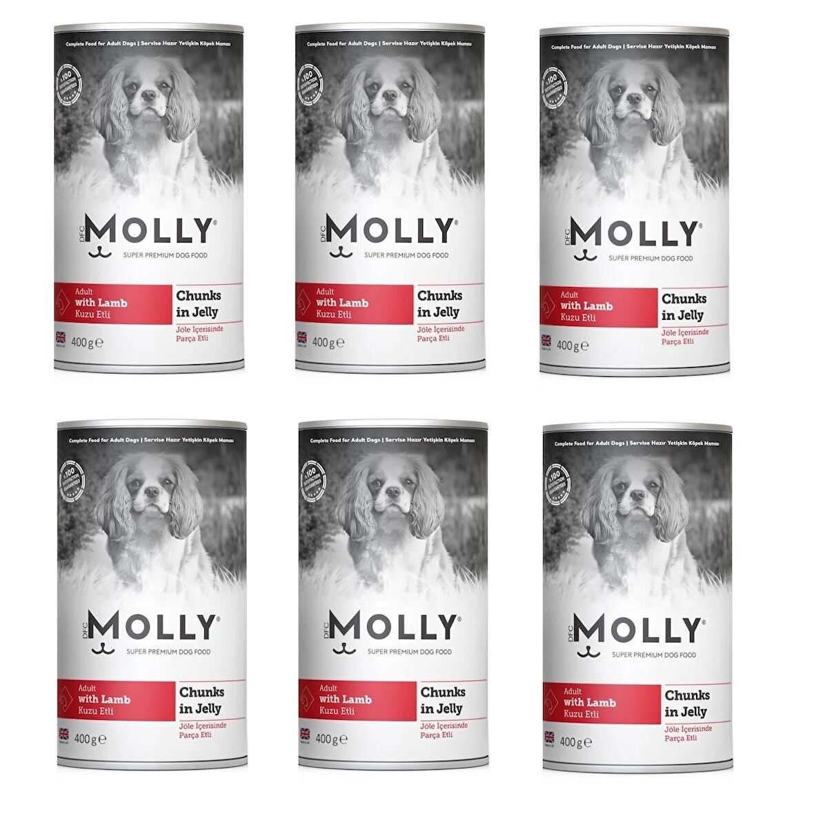 Molly Kuzu Etli Jöleli Köpek Konservesi 400 Gr X 6 Adet