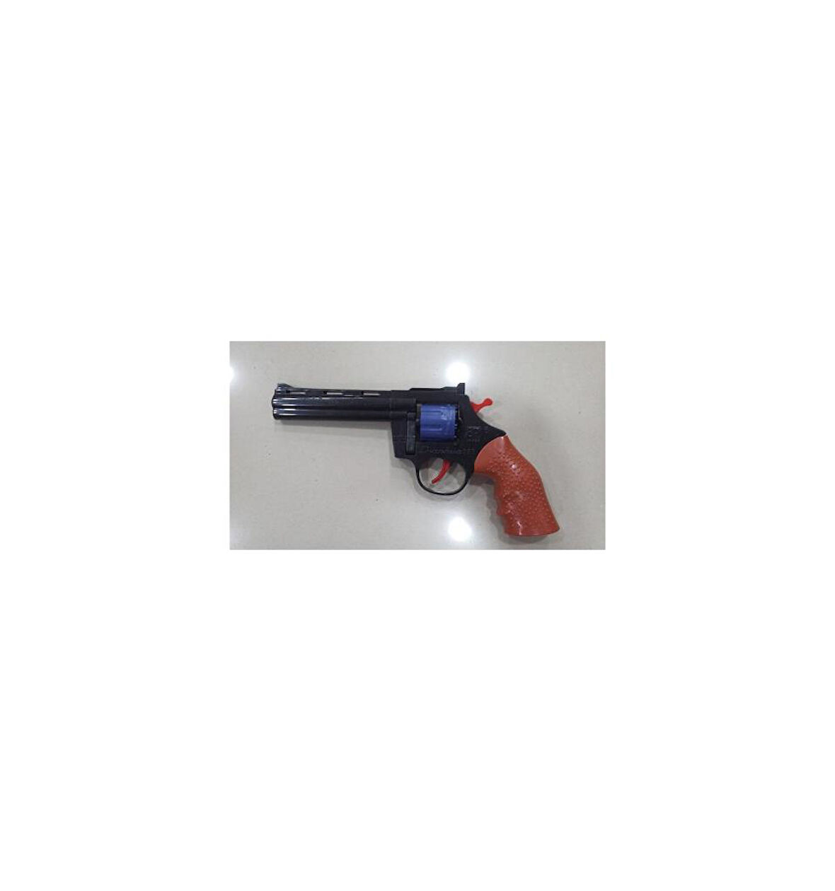 PVC'DE SİYAH KOVBOY 8'Lİ KAPSÜL TABANCA PLASTİK
