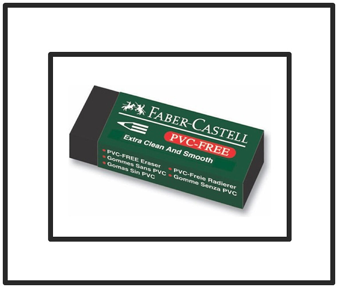 Faber Castell Siyah Silgi 7089/30 - 6 adet