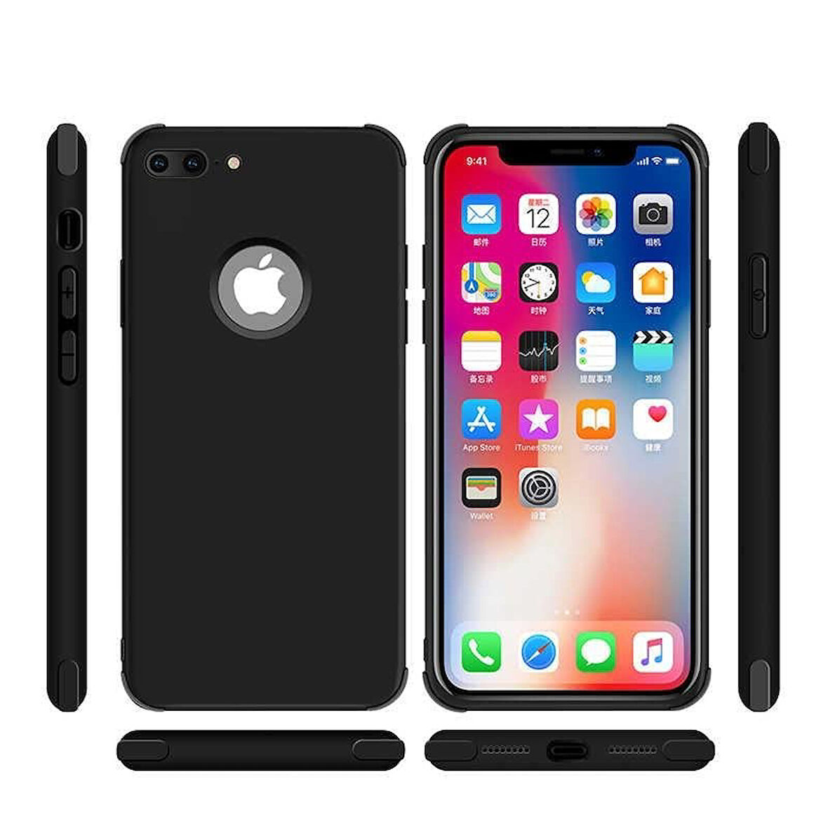 İPHONE 6 PLUS İPHONE 6S PLUS UYUMLU ZR NEVA İNCE KILIF SİYAH