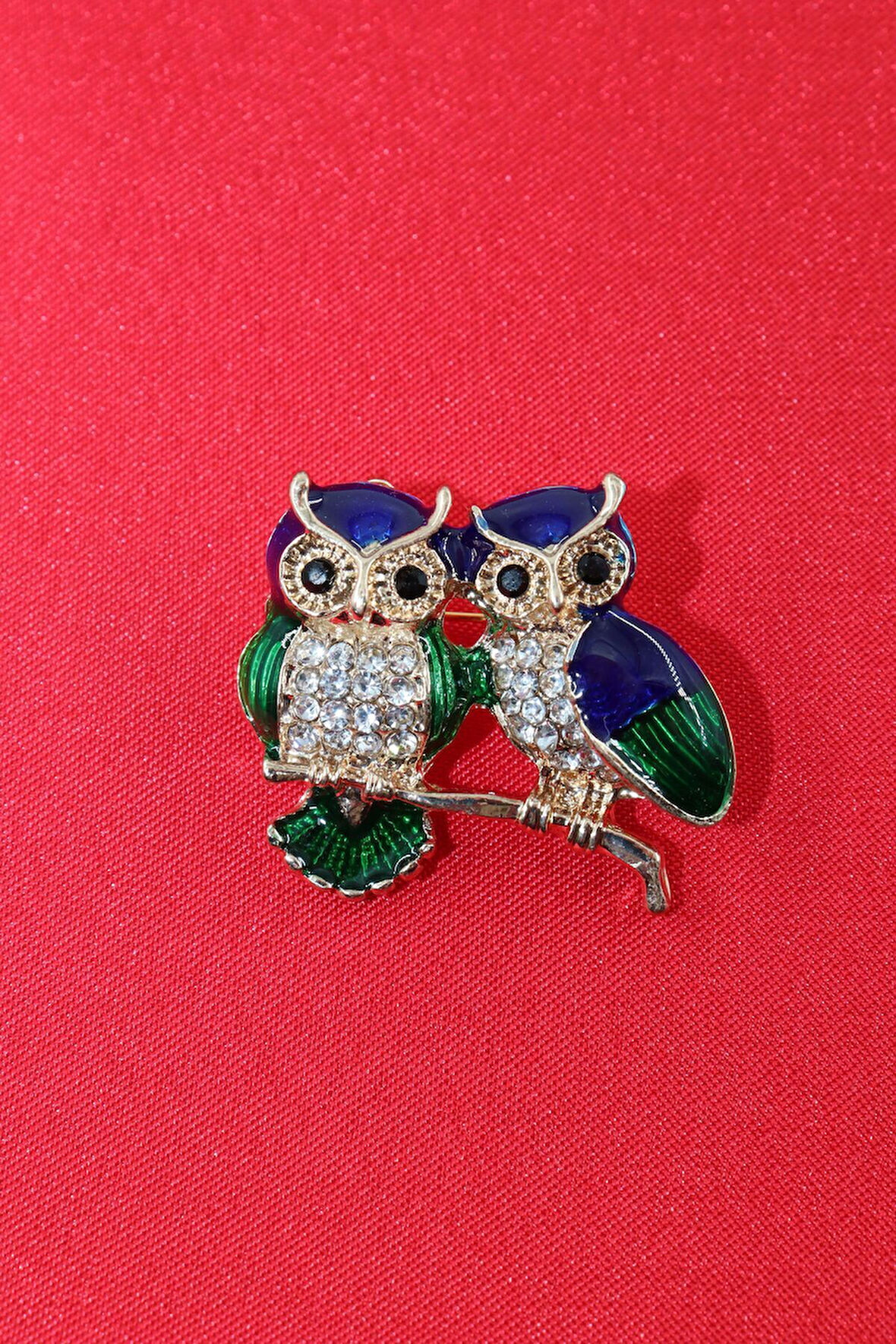 Baykuş broş. Taşlı tasarım broş. Yaka iğnesi broş. Kadın broş. Broş. Erkek broş. Unisex