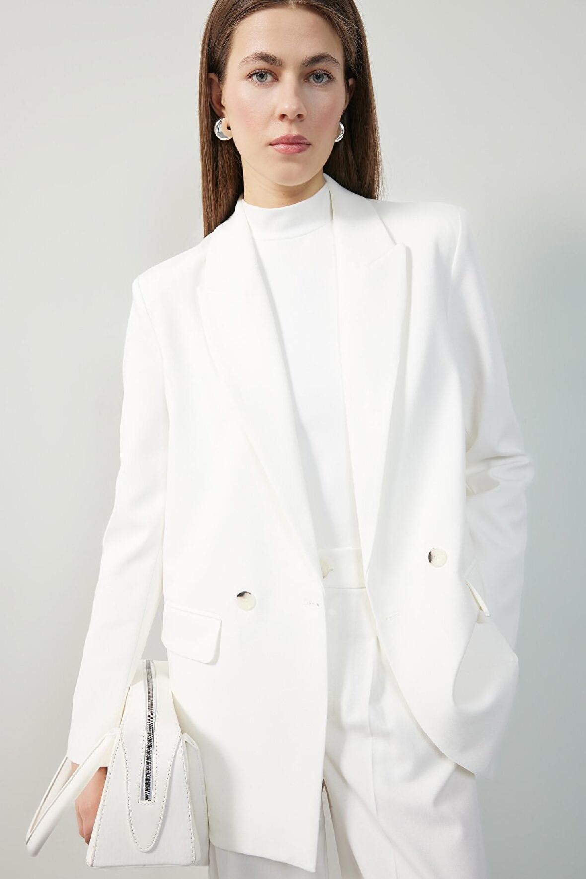 Oversize Geniş Kalıp Ceket Yaka Blazer Ceket