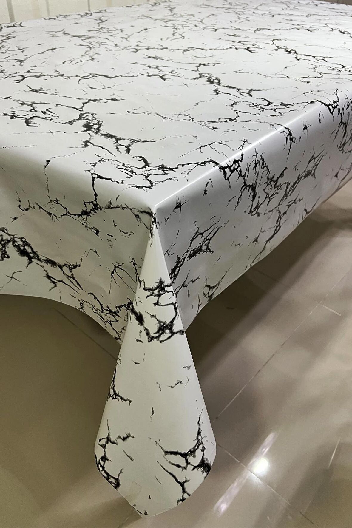 Pvc kaymaz elyaf tabanlı Silinebilir Muşamba Masa Örtüsü_190-A