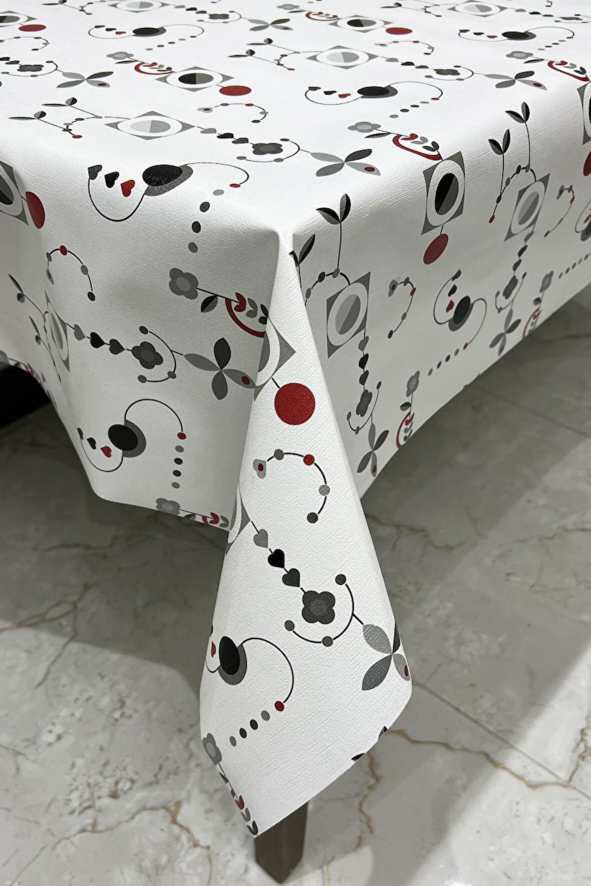 Pvc kaymaz elyaf tabanlı Silinebilir Muşamba Masa Örtüsü_211-A