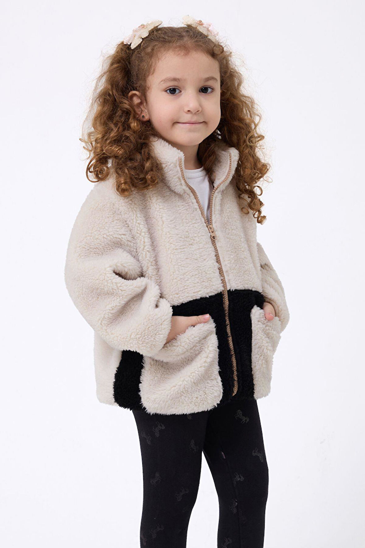 Spor Kız Çocuk PeluşFermuarlı Welsoft Mont