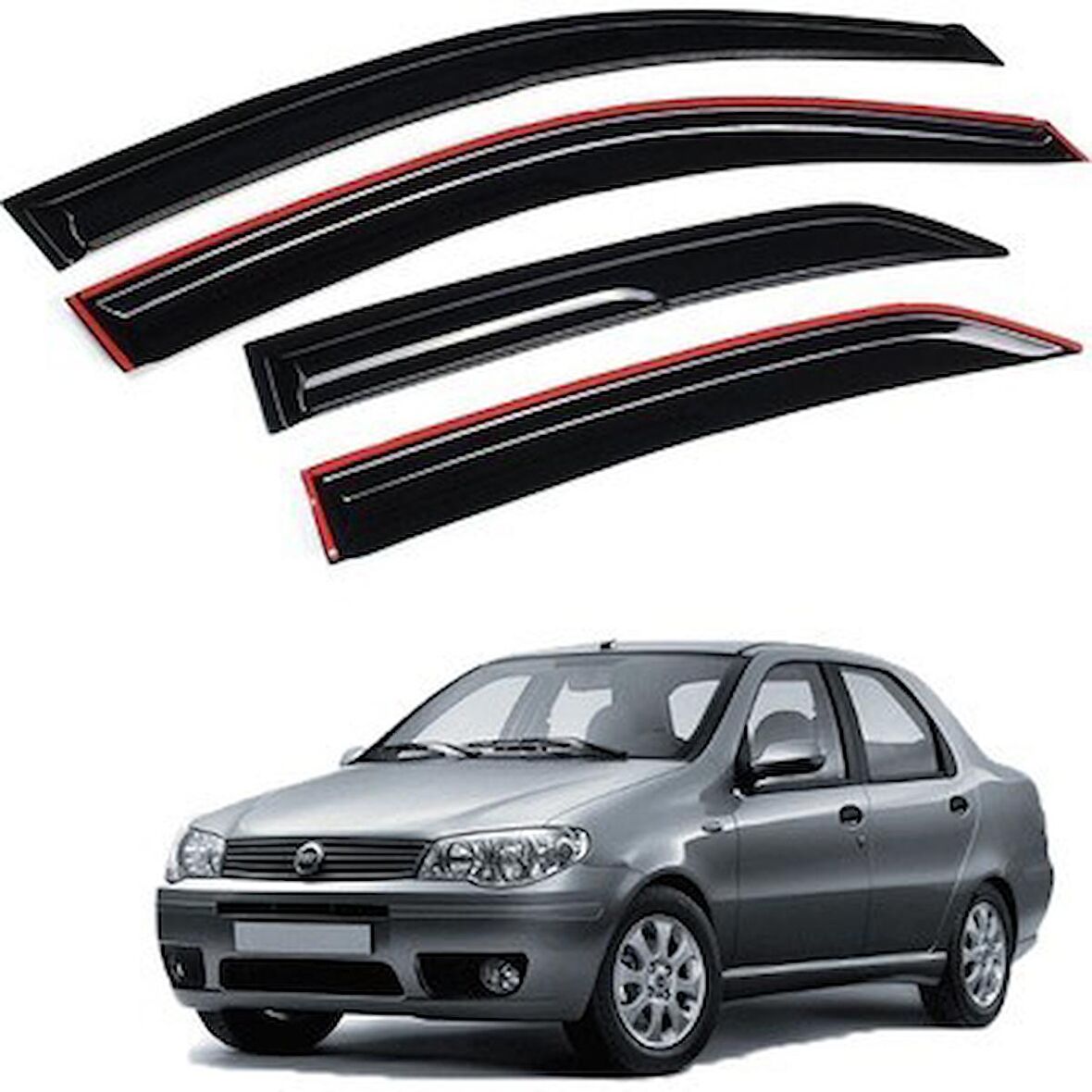 Balp Fiat Albea-Palio Cam Rüzgarlığı 4lü Takım