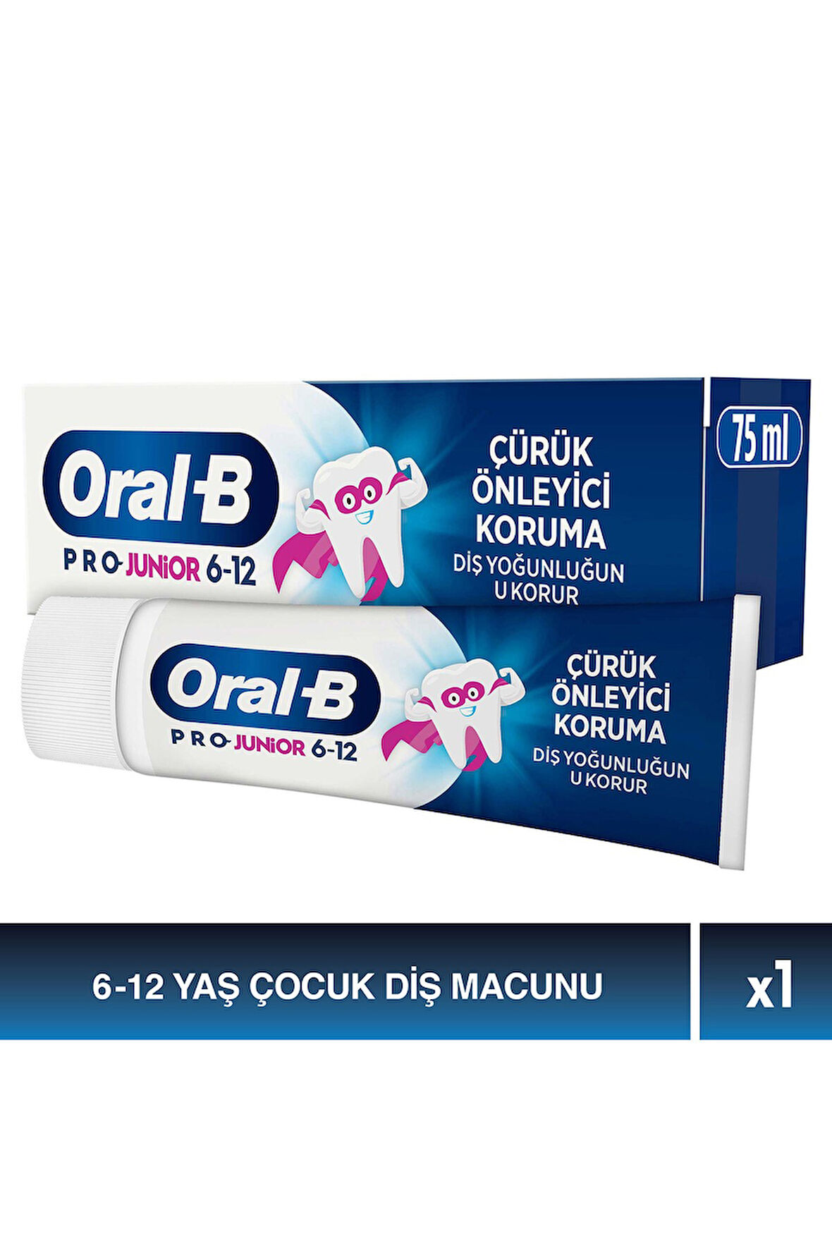 Oral-B Pro Junior Çürük Önleyici Koruma 6-12 Yaş Çocuk Diş Macunu 75 ml