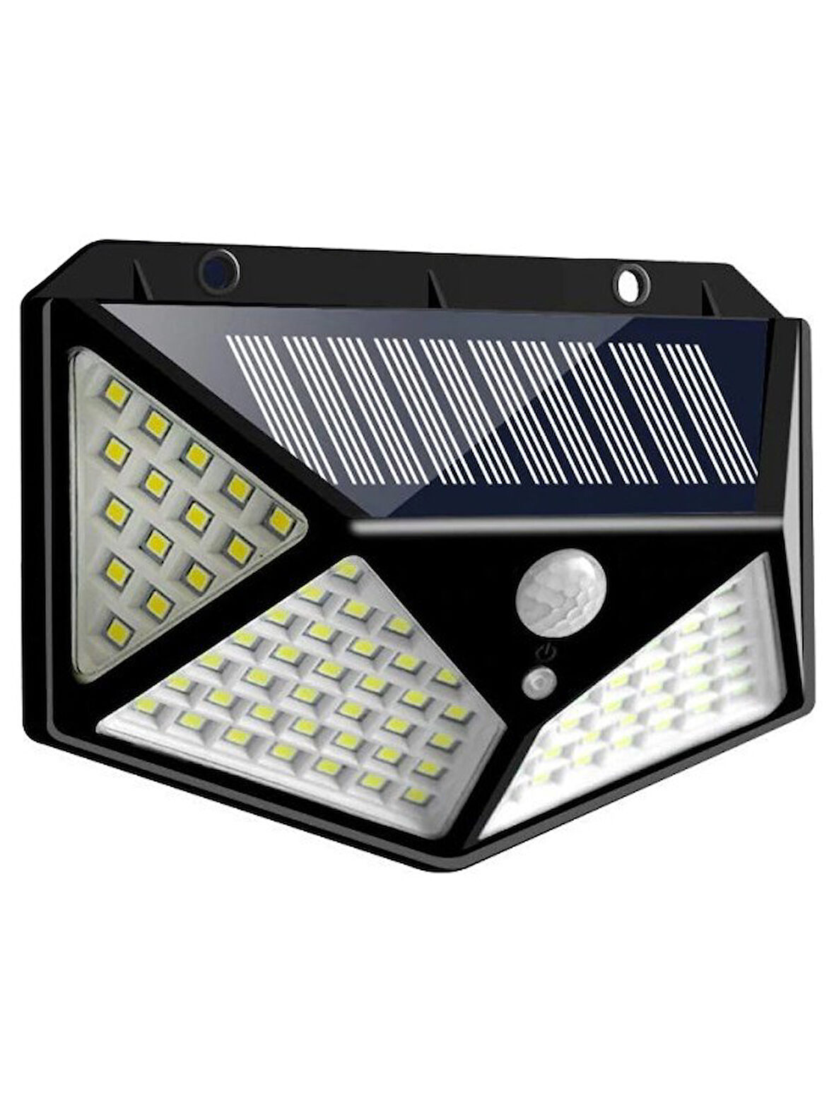 Güneş Enerjili Hareket Sensörlü Suya Dayanıklı 100 LED Lamba