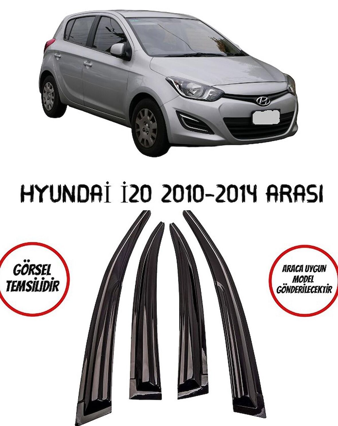 Balp Hyundai  İ20 Cam Rüzgarlığı 4lü 2010-2014 Arası