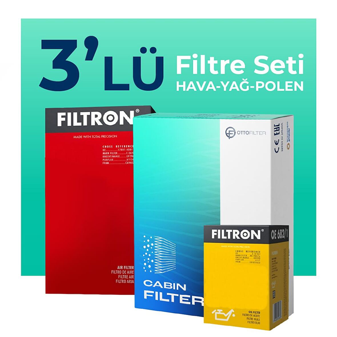 Filtron Chevrolet CAPTIVA Filtre Bakım Seti (2006-2011) 3 Lü