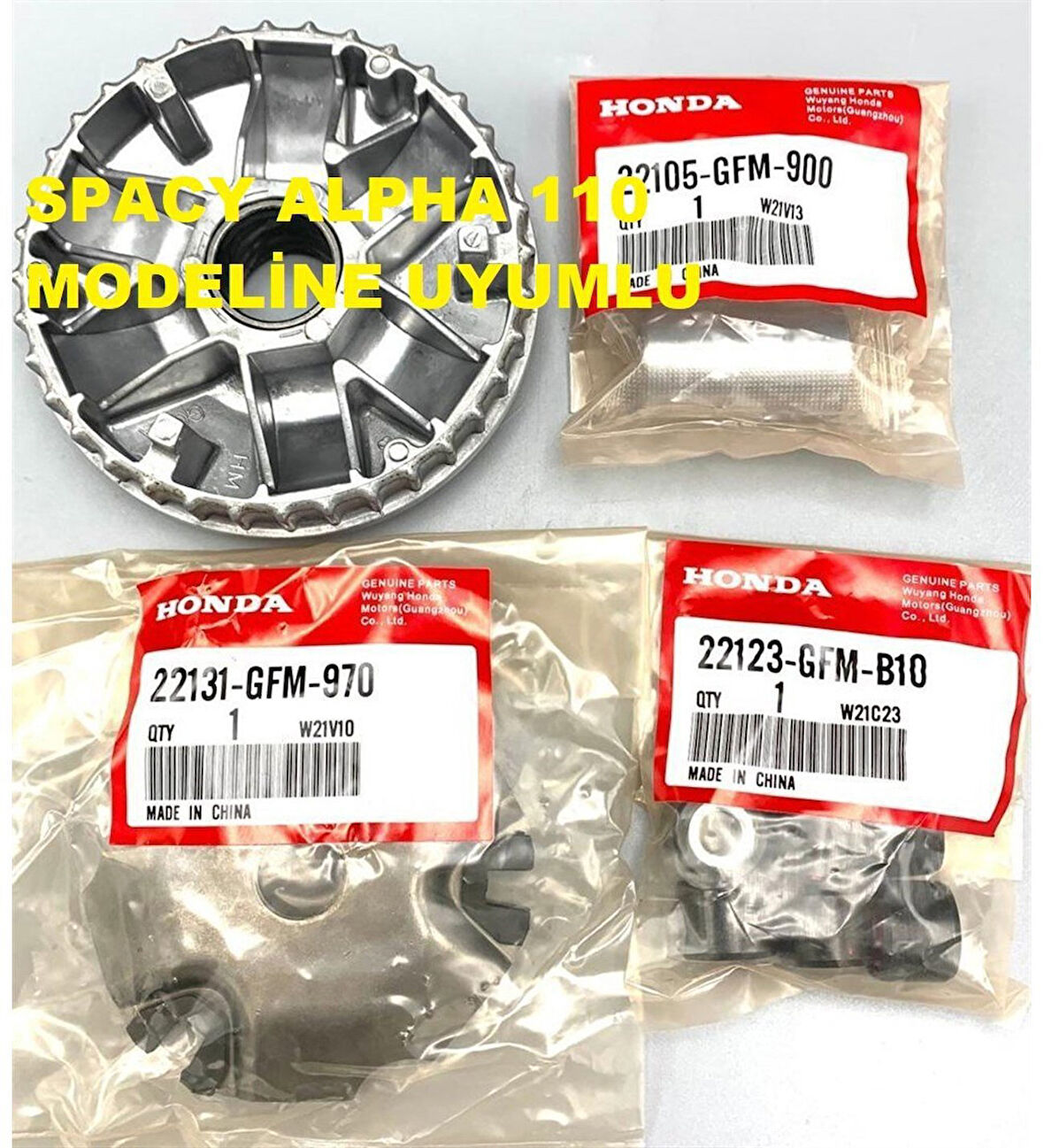 Honda Alpha 110 Uyumlu (ALFA) 110 Ön Varyatör Seti Komple Baga Dahil GFM900- Arasmoto