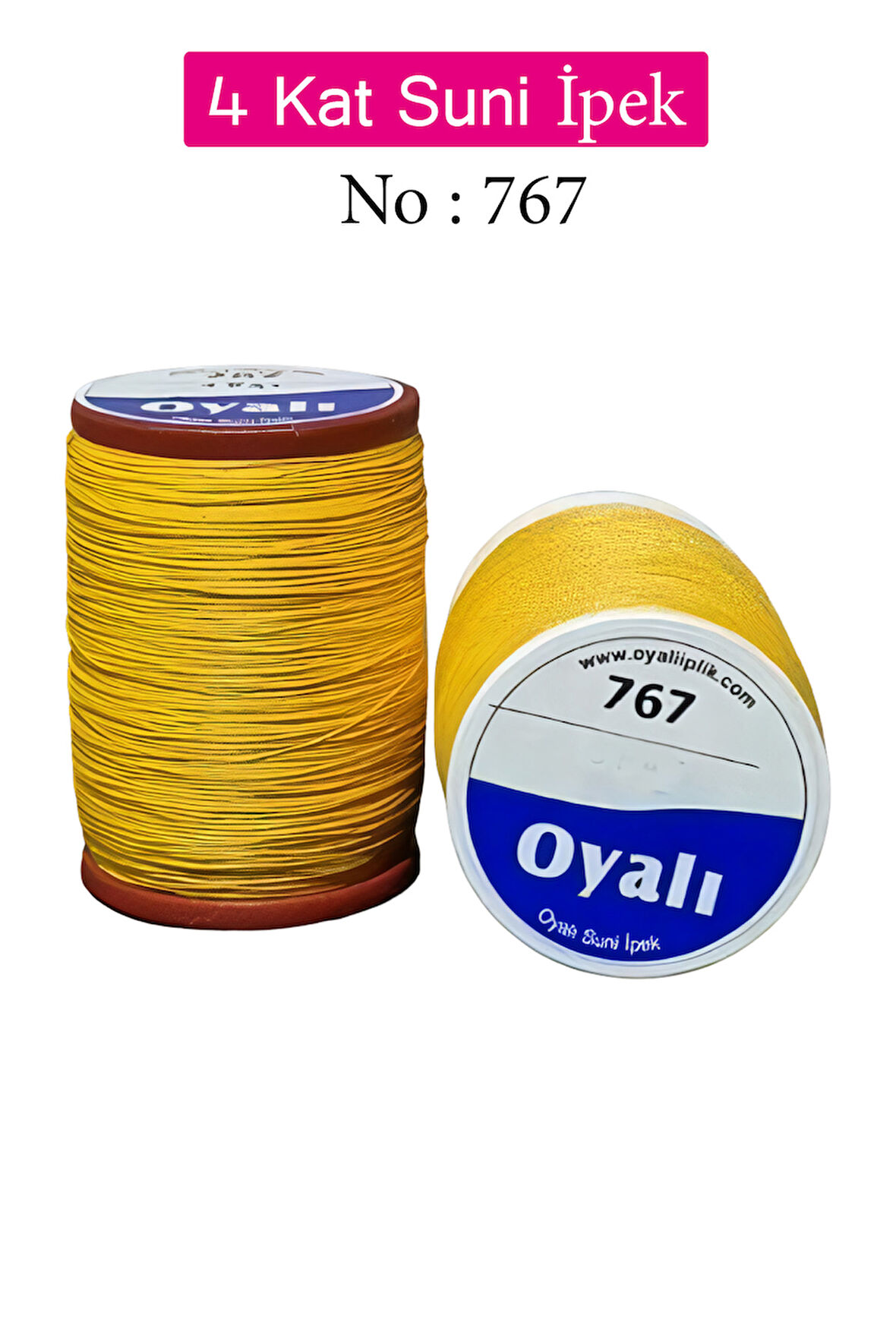 Oyalı 4 Kat Suni İpek İplik İğne Oyası Boncuk İpi Tığ Oyası No:767