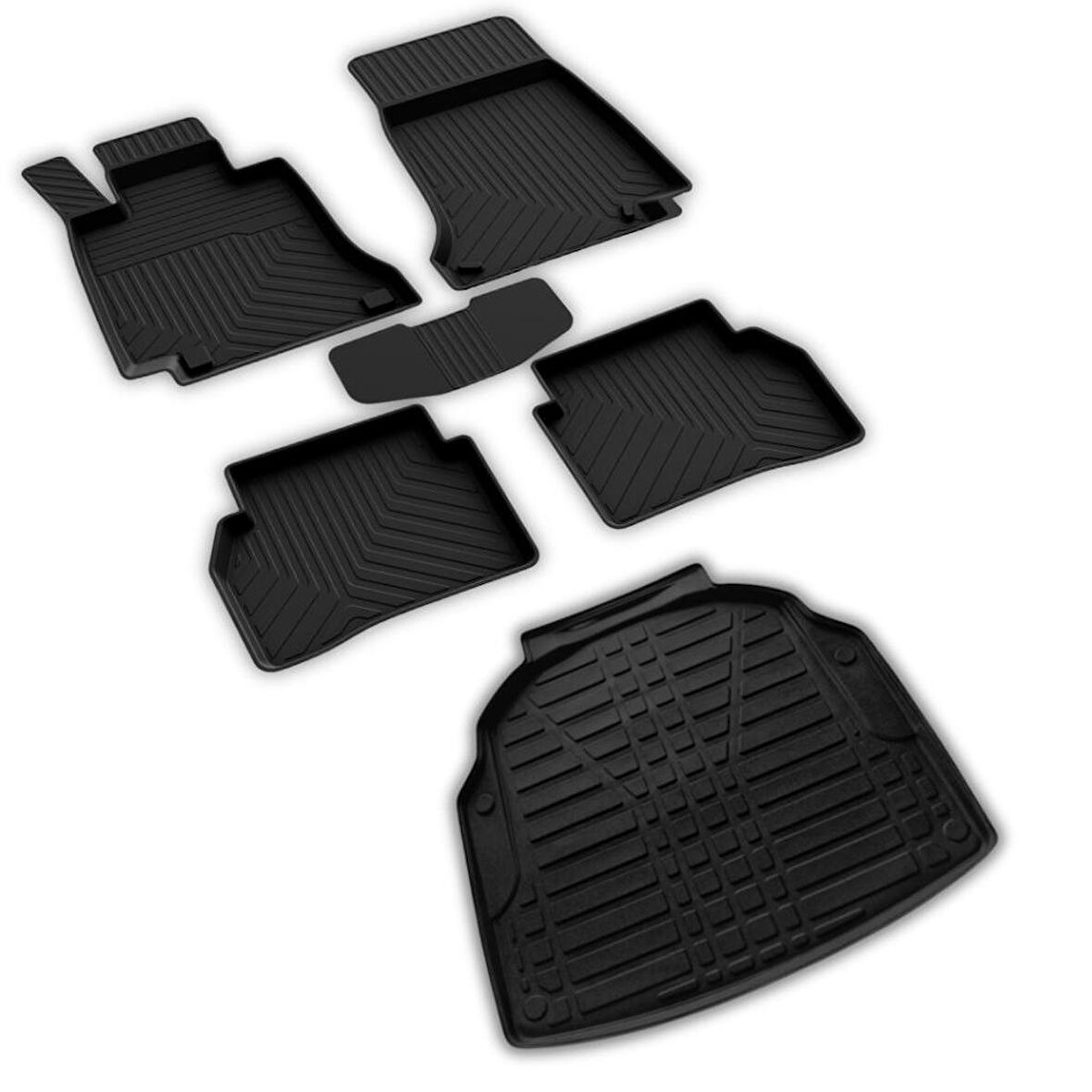 Mercedes E W212 Ferrous 4D Paspas  ve Plastik Setli 3D Bagaj Havuzu 2010 2015