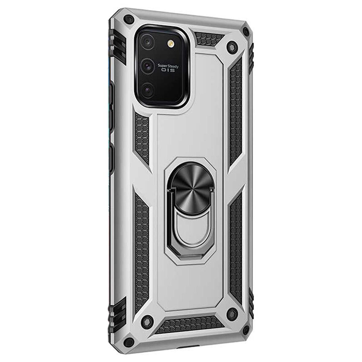 Gpack Samsung Galaxy S10 Lite Kılıf Vega Standlı Yüzüklü MıknatıslıNano Glass