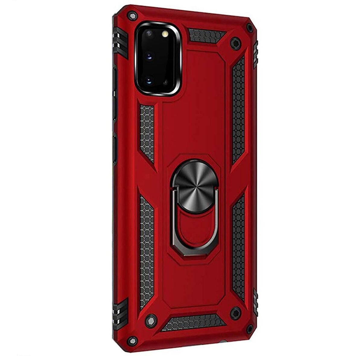 Gpack Samsung Galaxy S20 Plus Kılıf Tank Koruma Vega Standlı Yüzüklü Mıknatıslı