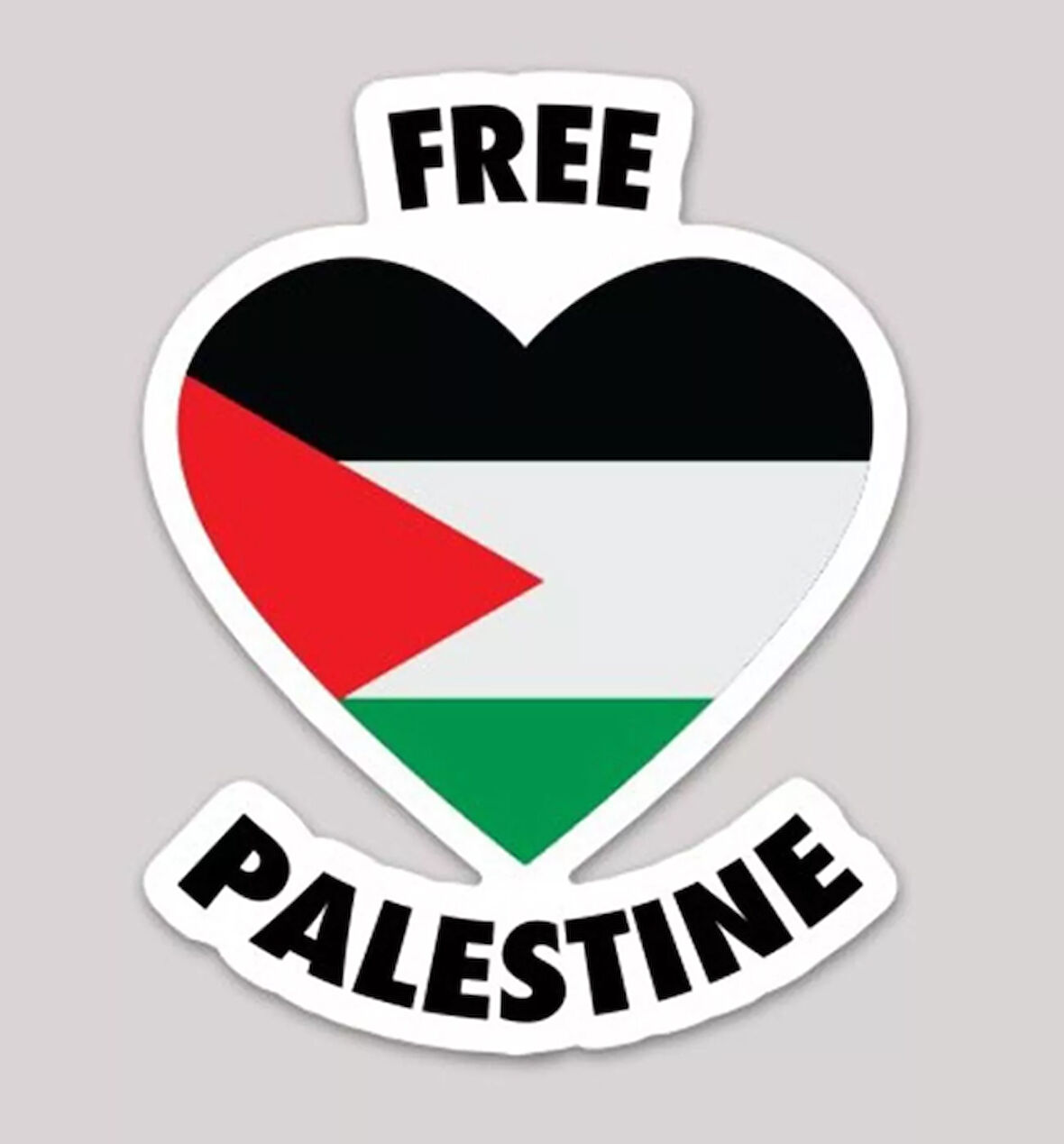 Araba Sticker Free Heart Palestine Özgür Filistin 18CM