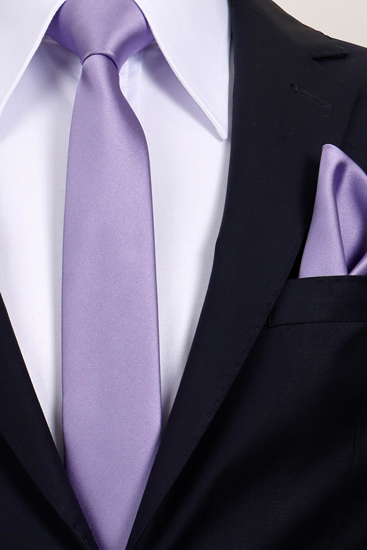 Esgue 6 cm İnce Saten Mendilli Kravat – Özel Hediye Kutulu Premium Slim Kravat