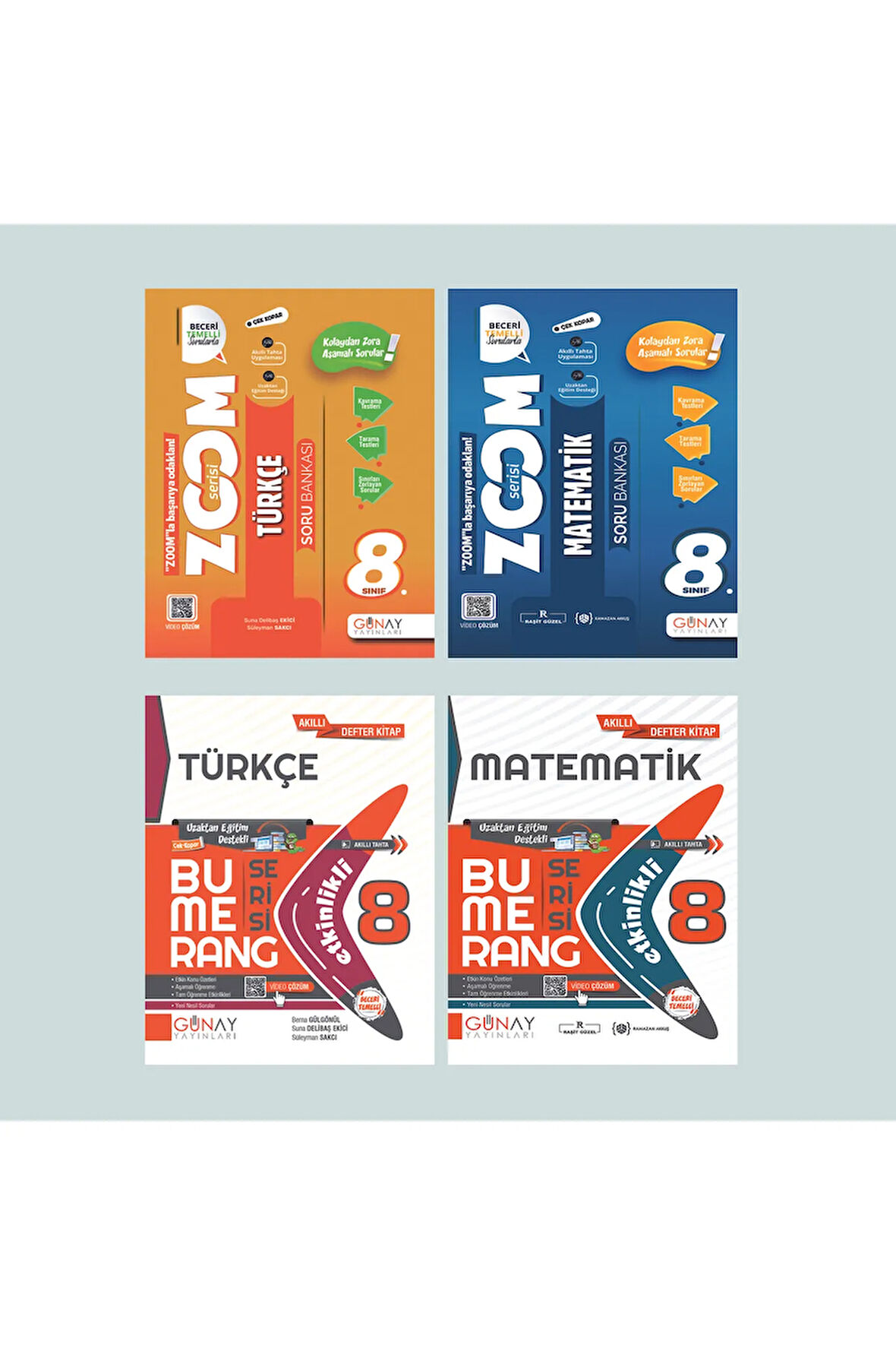 8. Sınıf Zoom ve Bumerang Serisi Türkçe + Matematik