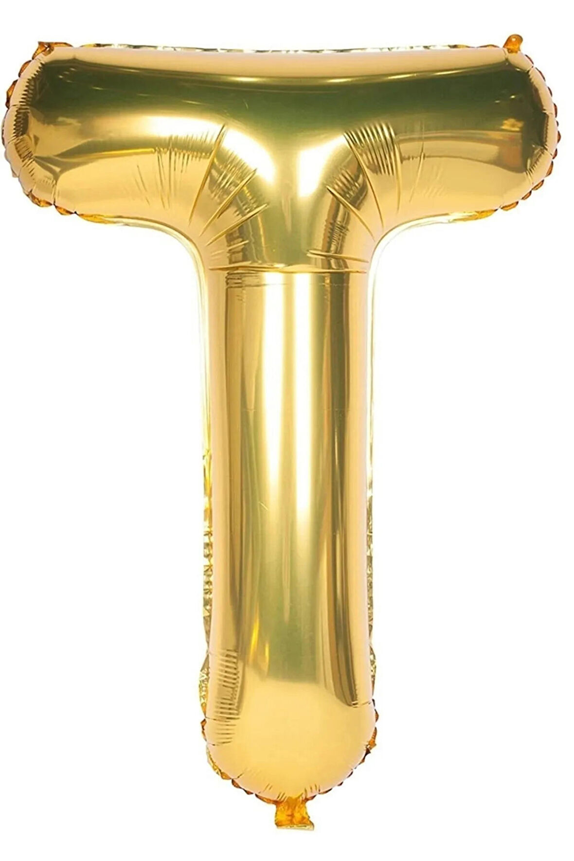 Folyo T Harfi Balon 100 Cm Gold Altın Büyük Boy 40inc Folyo Balon
