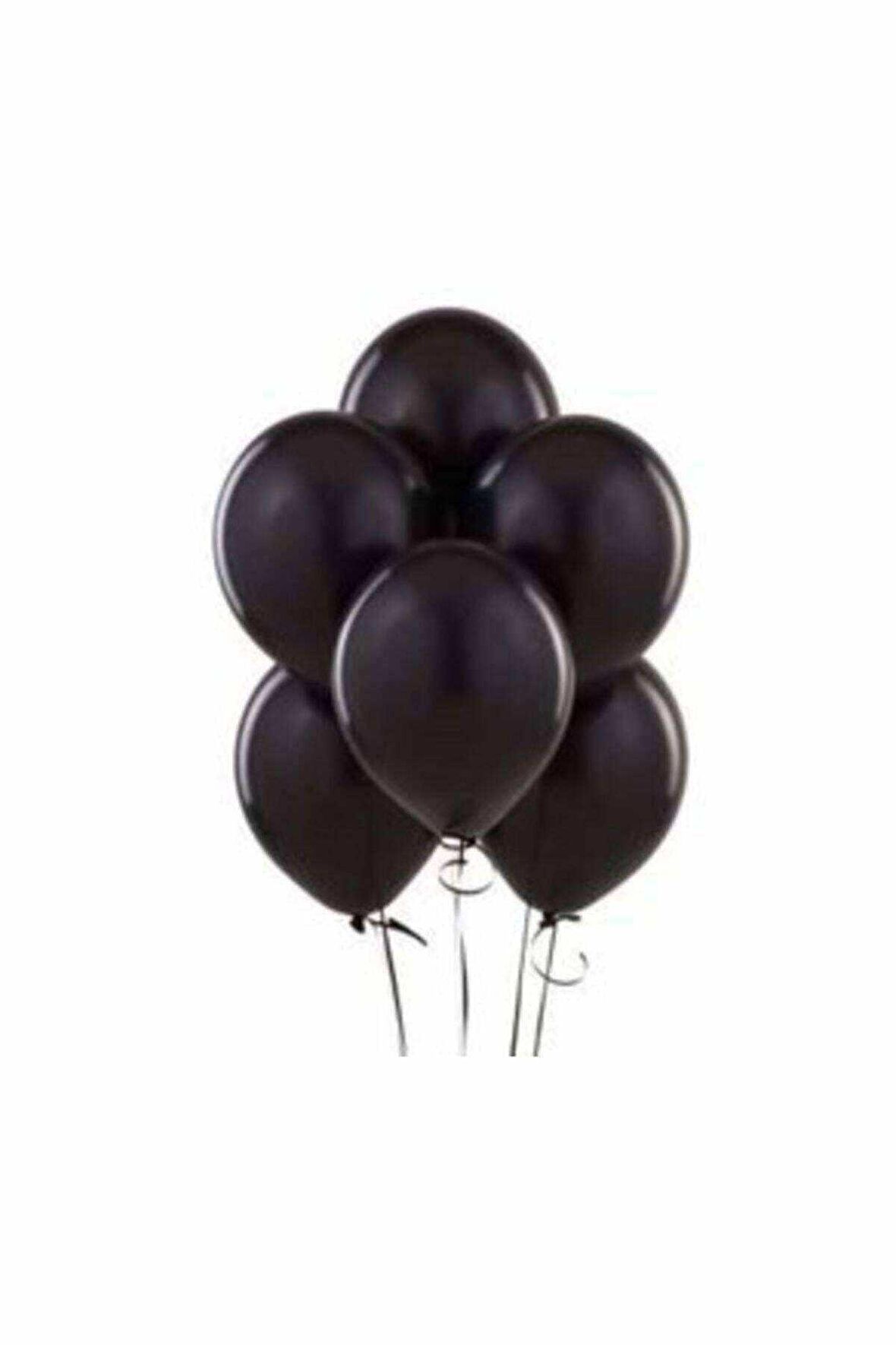 Metalik Siyah Balon 20 Adet 12 İnc Lateks Balon