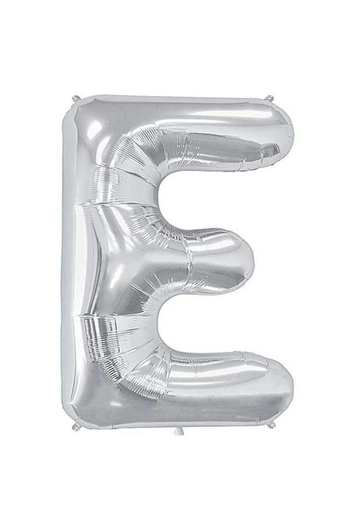 Folyo E Harfi Balon 36 Cm Gümüş Gri Küçük Boy 16inc Folyo Balon