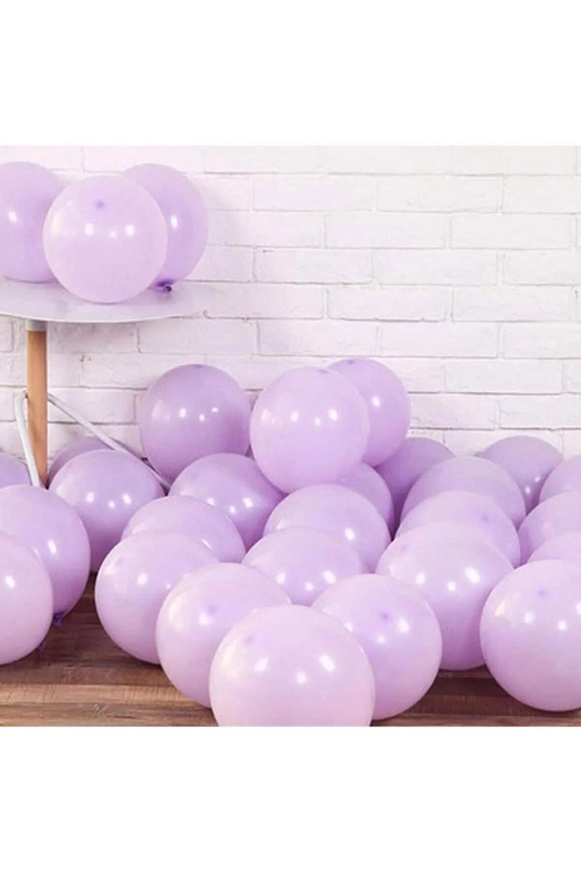 10 Adet Mor Makaron Pastel Renk Mat Balon