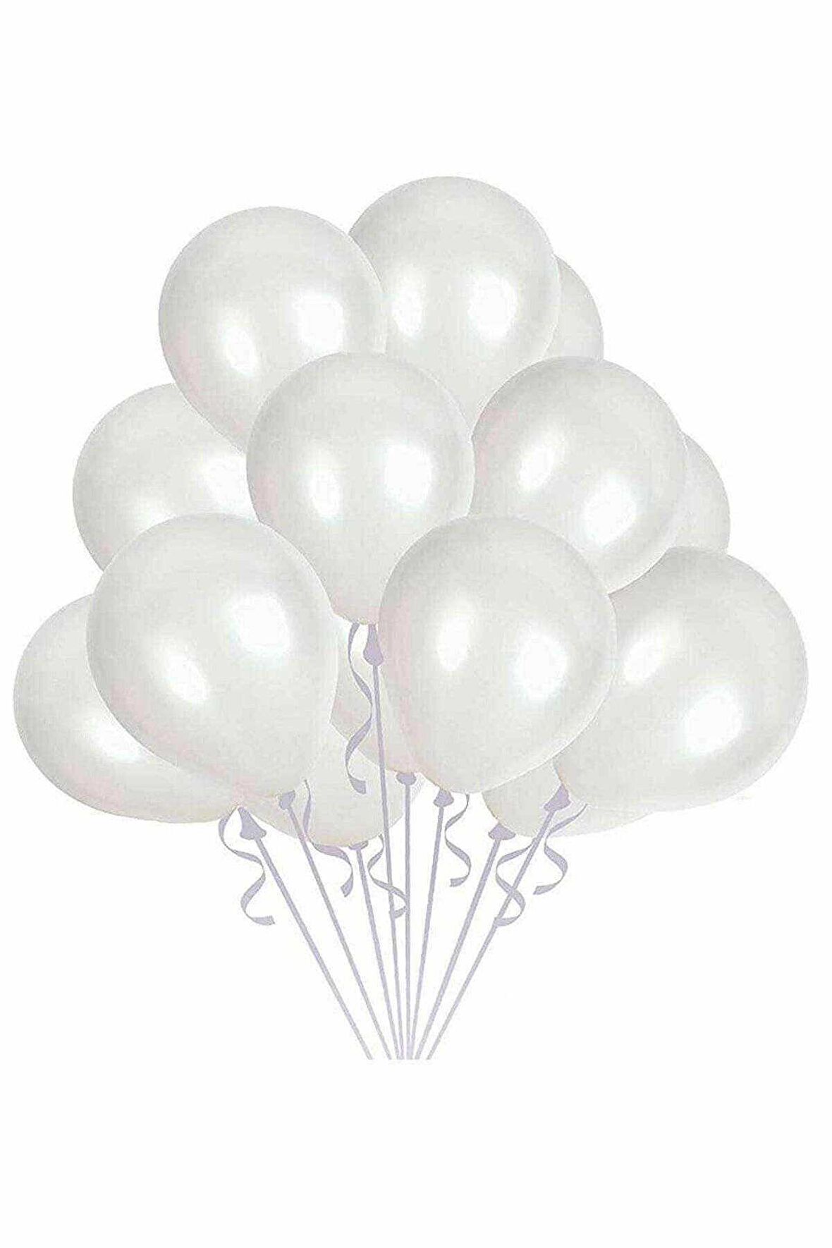 Metalik Beyaz Balon 30 Adet 12 İnc Lateks Balon