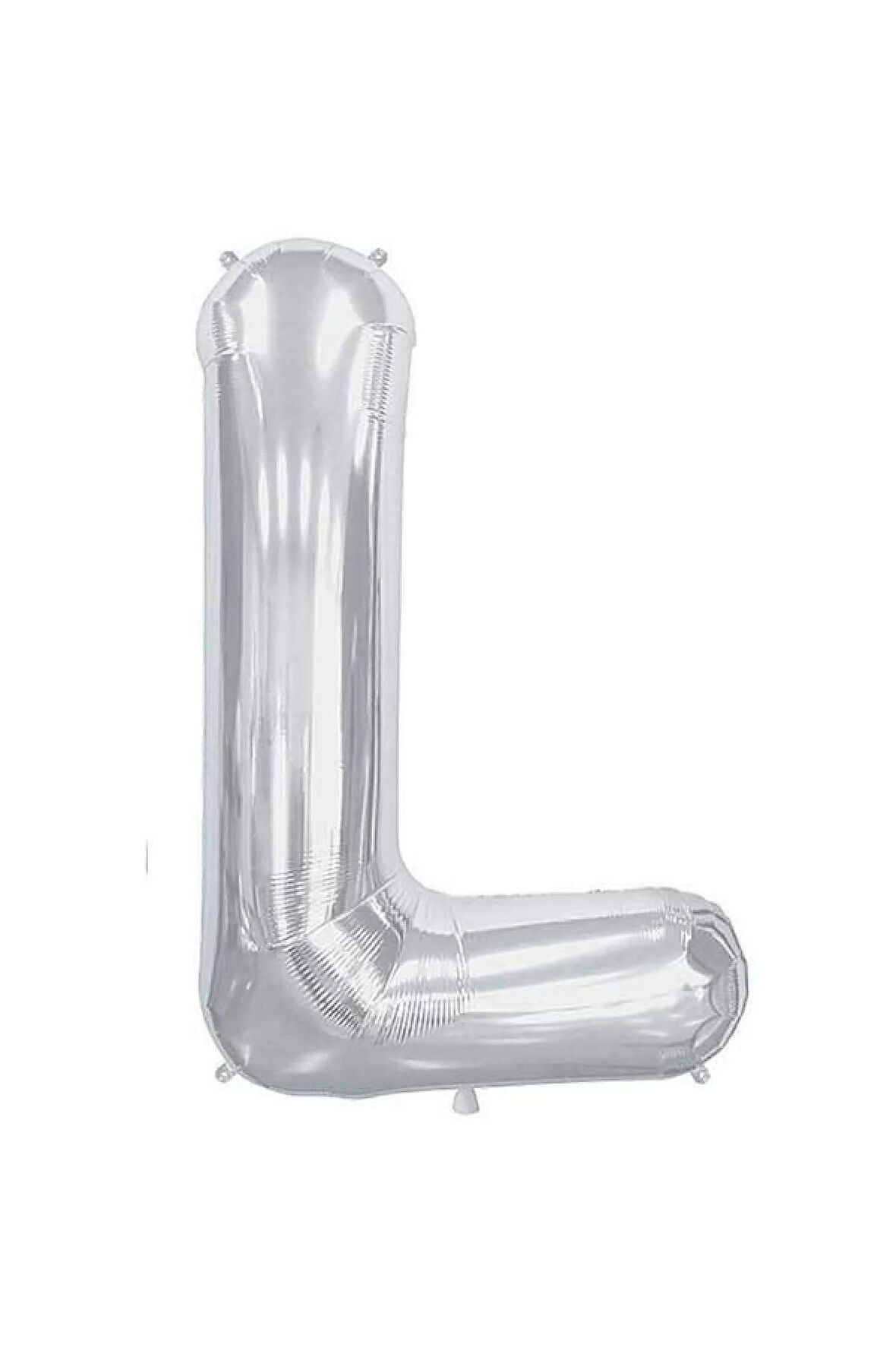 Folyo L Harfi Balon 100 Cm Gümüş Gri Büyük Boy 40inc Folyo Balon