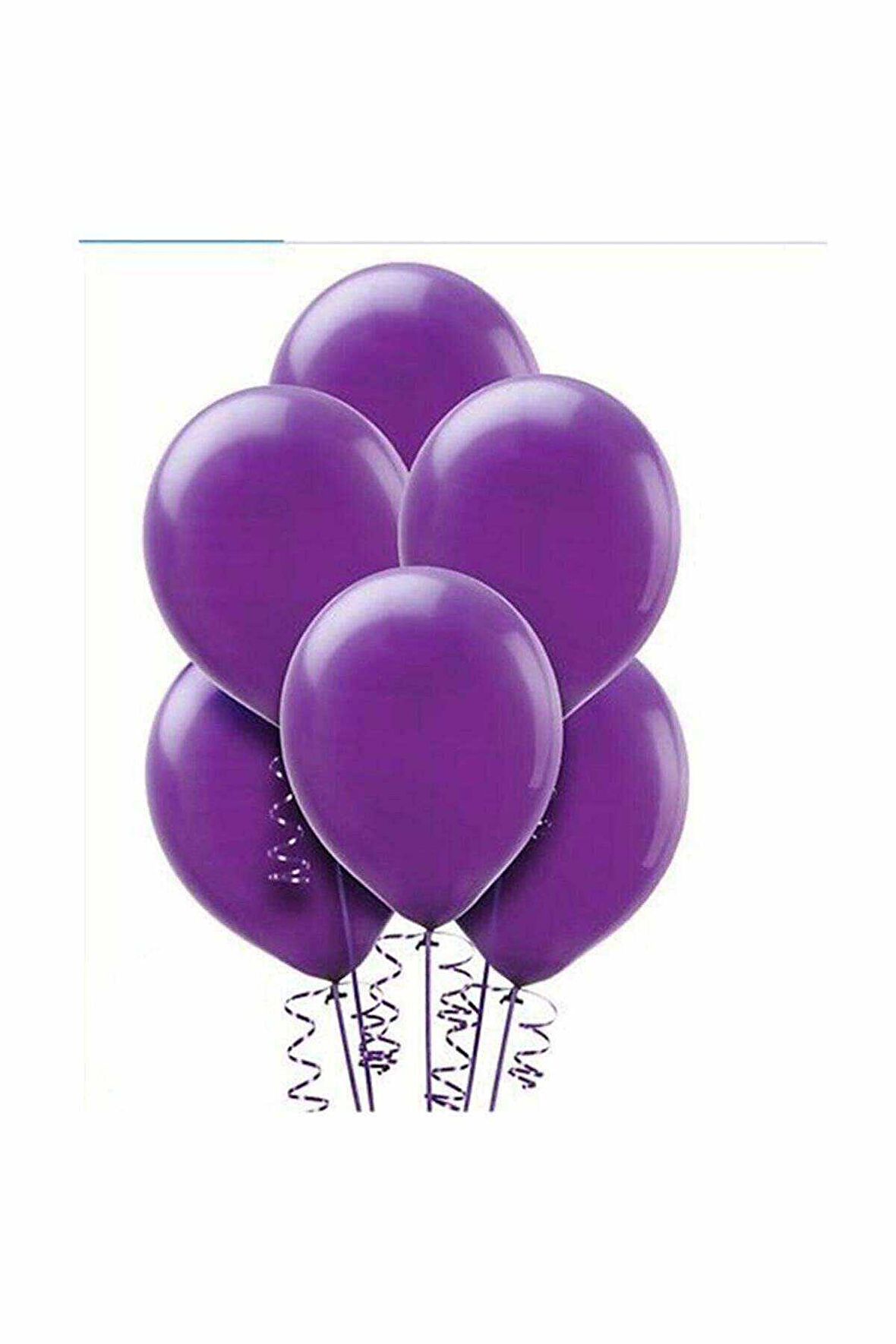 Metalik Mor Balon 10 Adet 12 İnc Lateks Balon