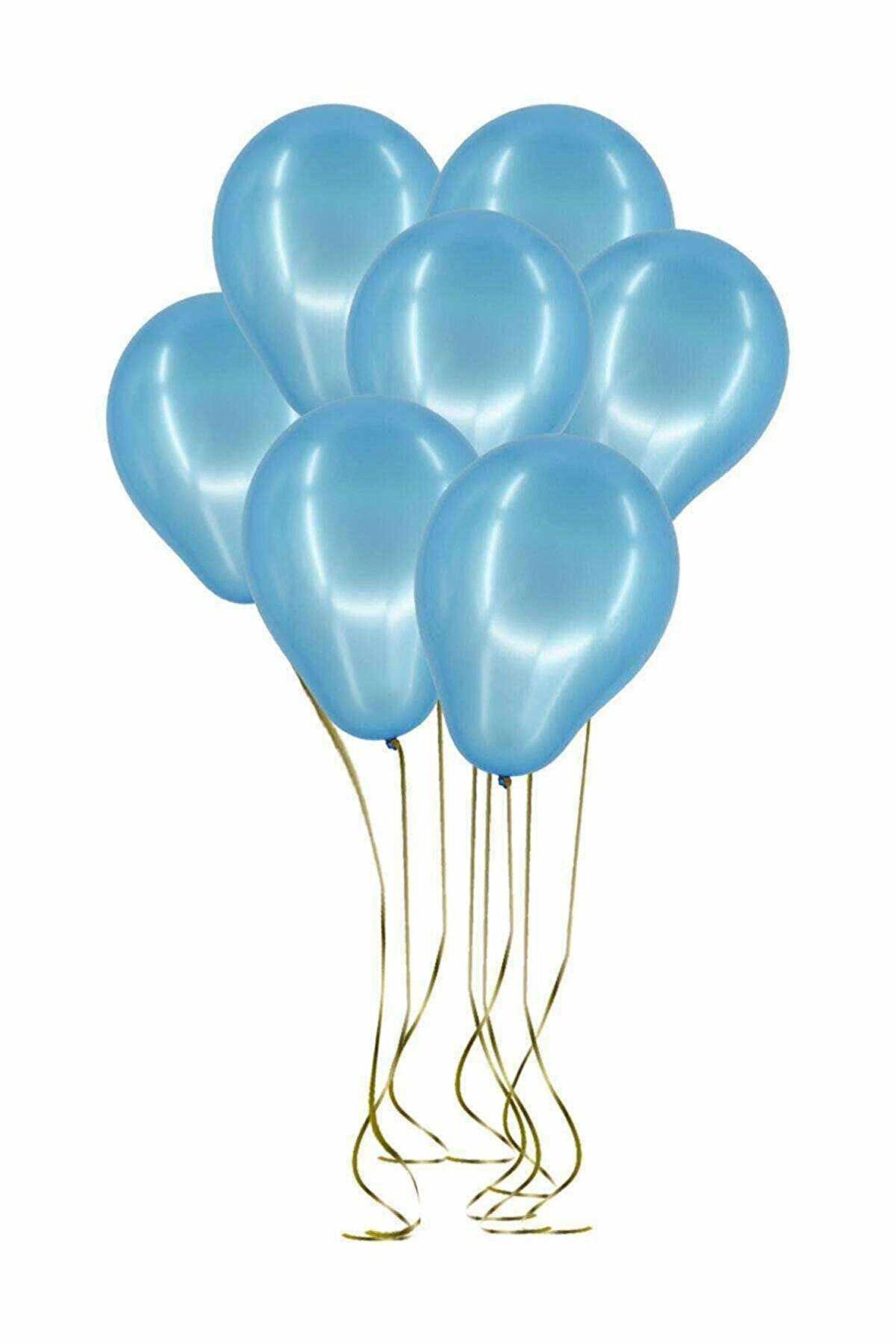 Metalik Mavi Balon 20 Adet 12 İnc Lateks Balon