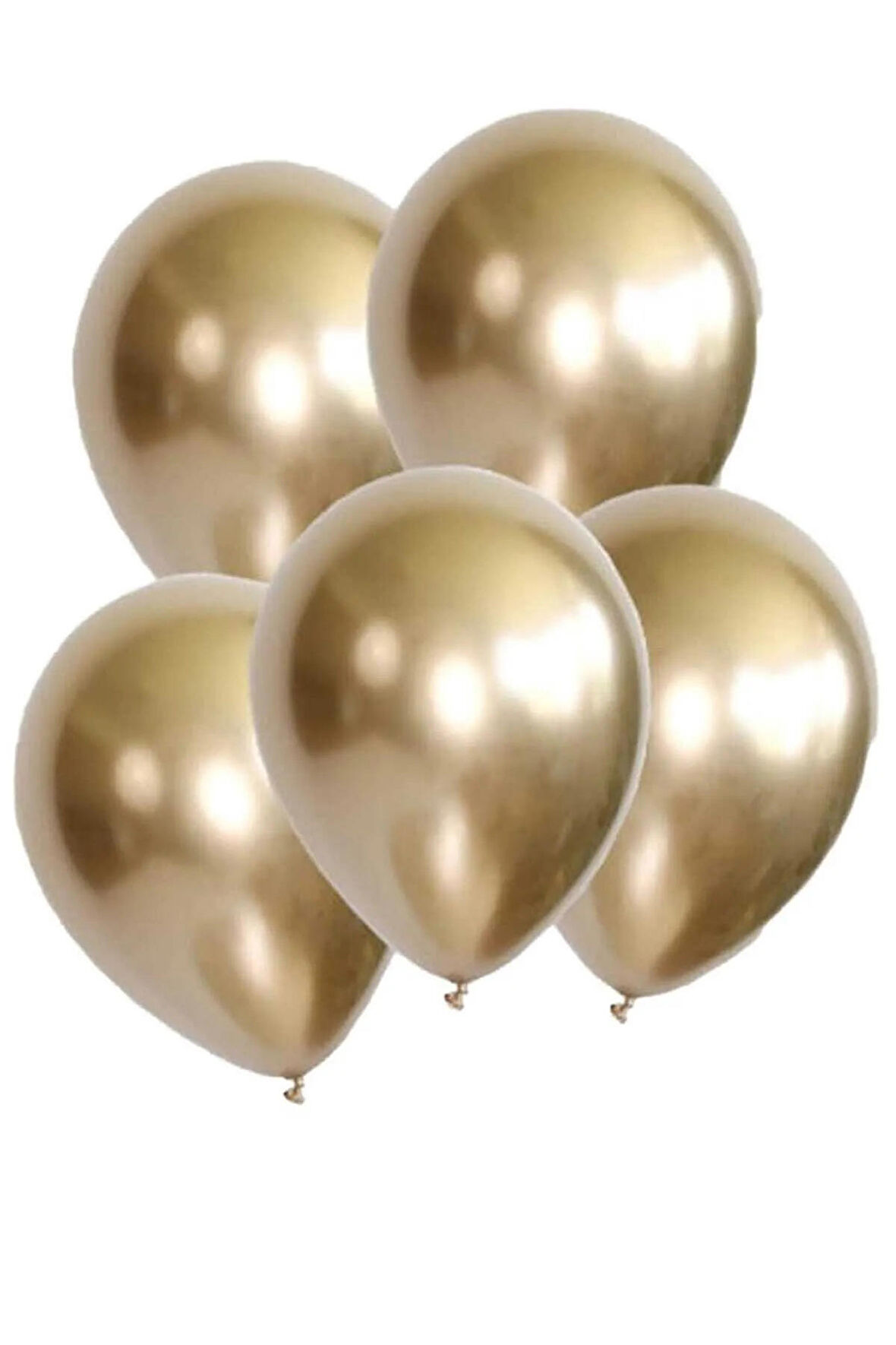 Krom Parlak Balon Gold Altın Renk 50 Adet Aynalı Balon 30 Cm