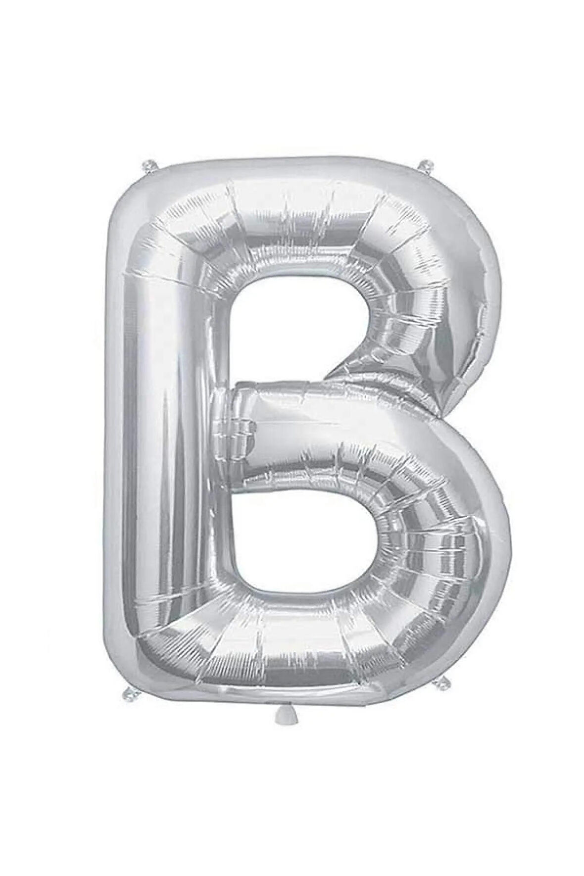 Folyo B Harfi Balon 36 Cm Gümüş Gri Küçük Boy 16inc Folyo Balon