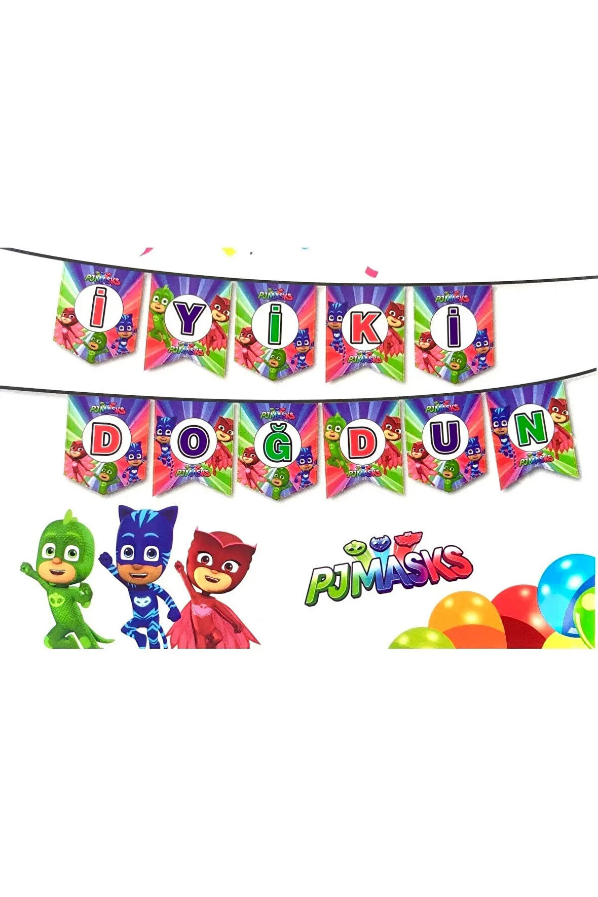 Pj Maskeliler İyi Ki Doğdun Yazısı Doğum Günü Partisi