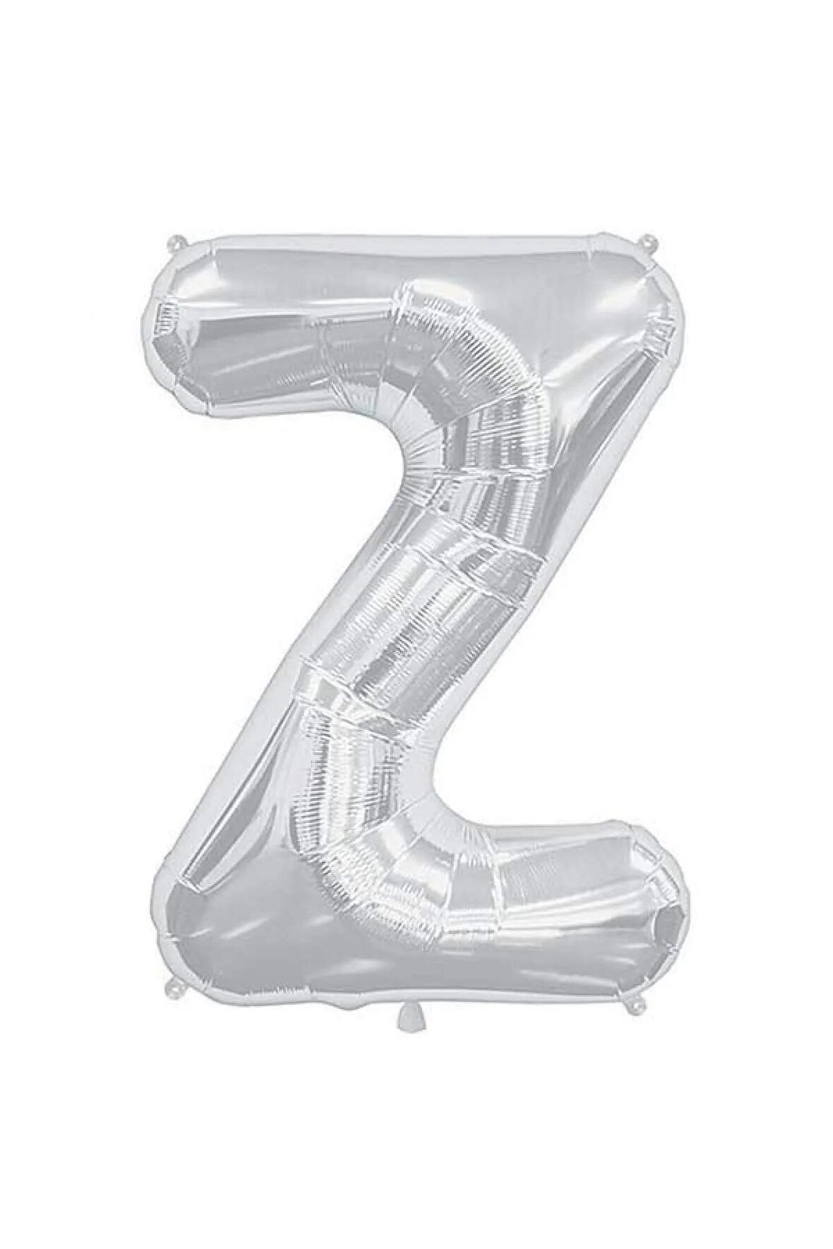 Folyo Z Harfi Balon 100 Cm Gümüş Gri Büyük Boy 40inc Folyo Balon