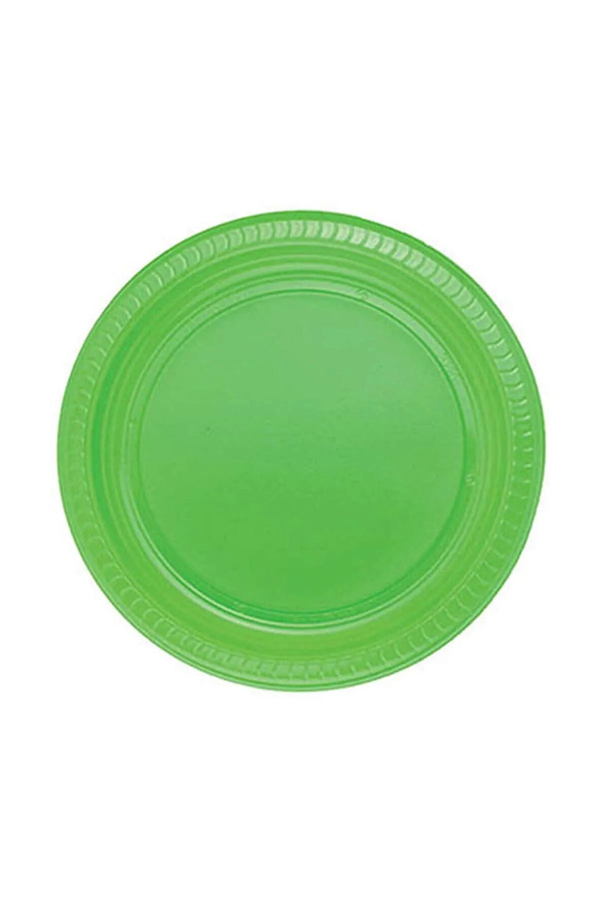 Plastik Tabak 25 Adet Yeşil Kullan At Tabak 22 Cm Doğum Günü Partisi Tabağı