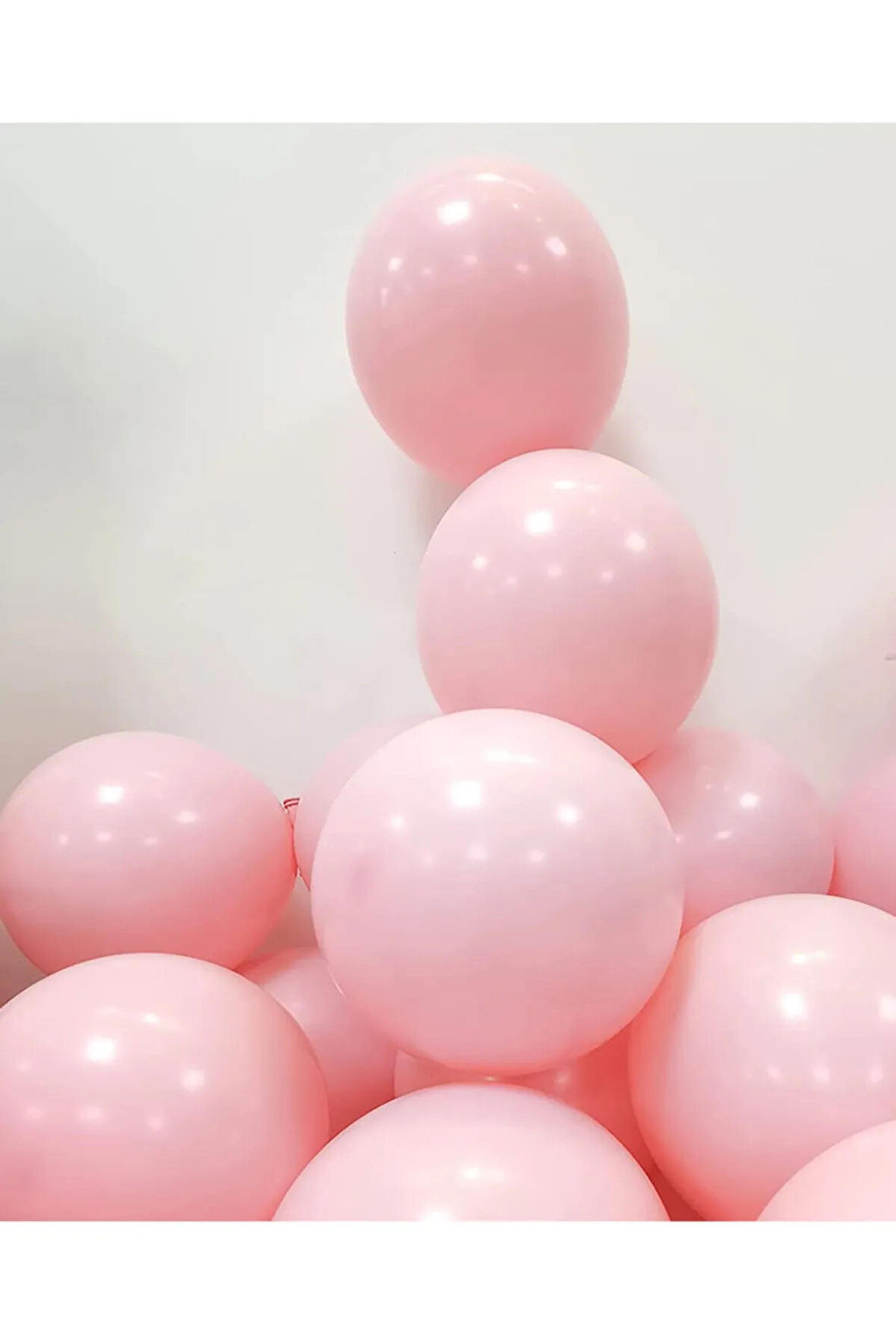 20 Adet Pembe Soft Makaron Pastel Renk Mat Balon