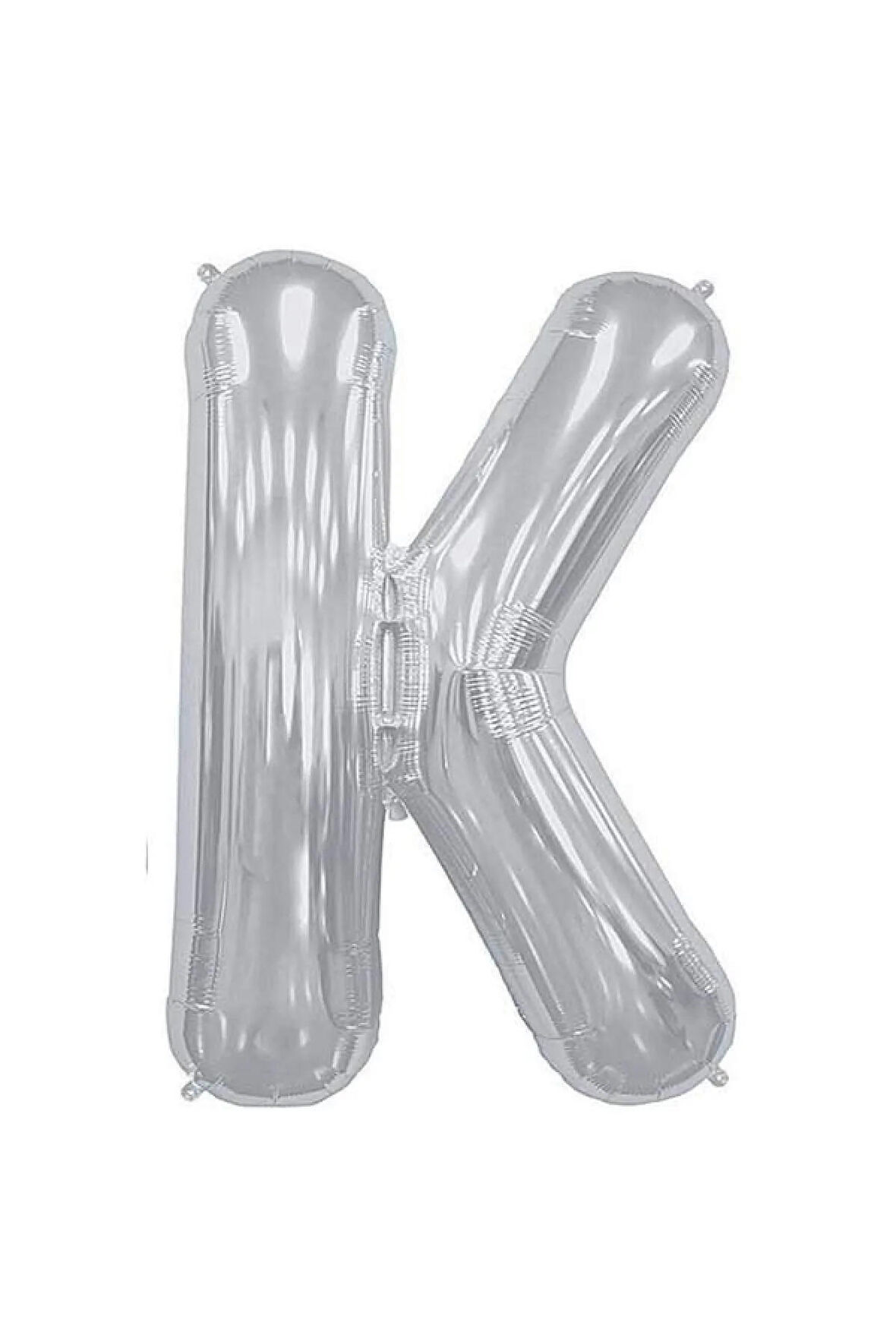 Folyo K Harfi Balon 36 Cm Gümüş Gri Küçük Boy 16inc Folyo Balon