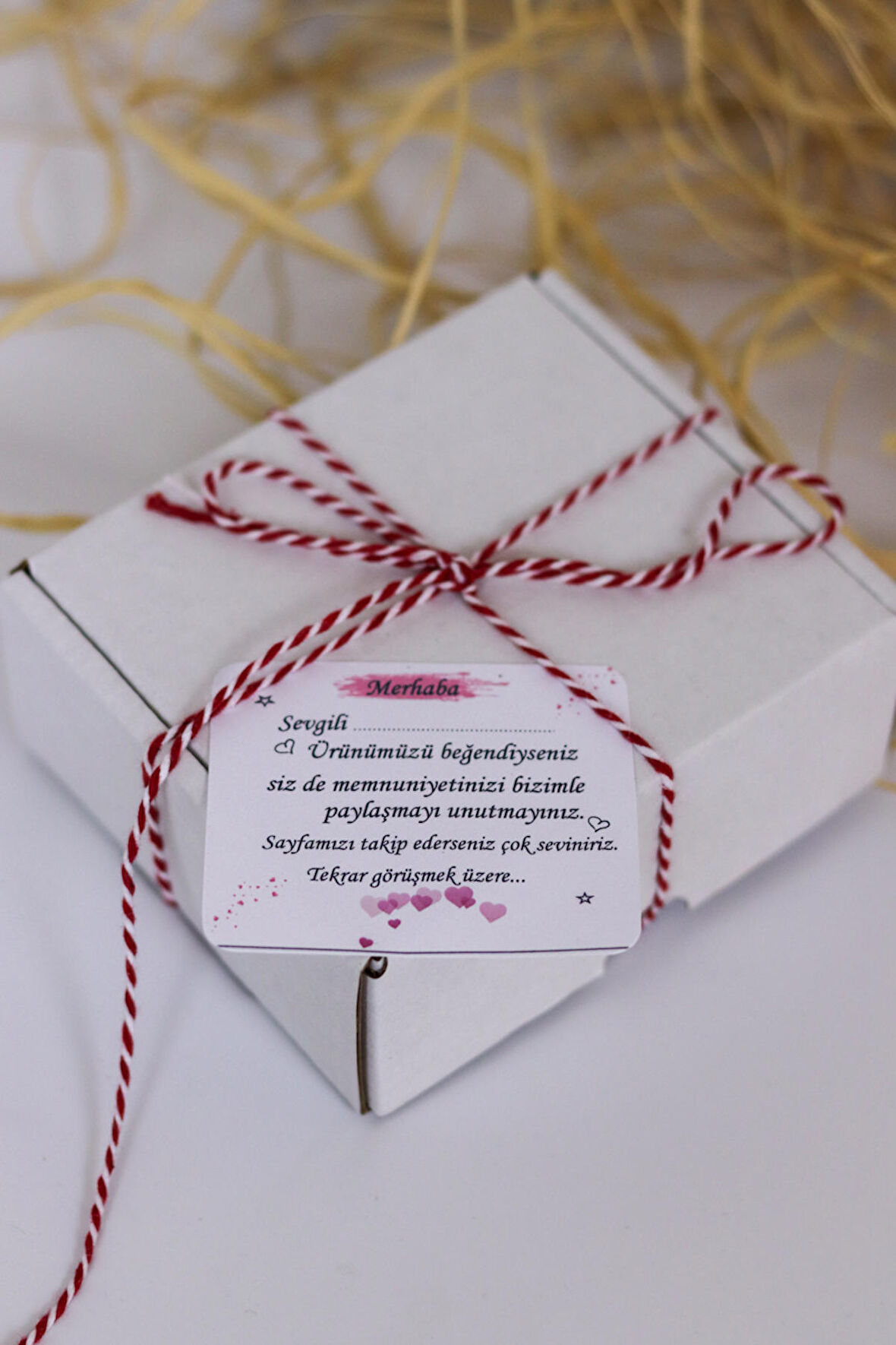Teşekkür Kartı Sayfamızı Takip Ediniz 5x7 cm 50 Adet