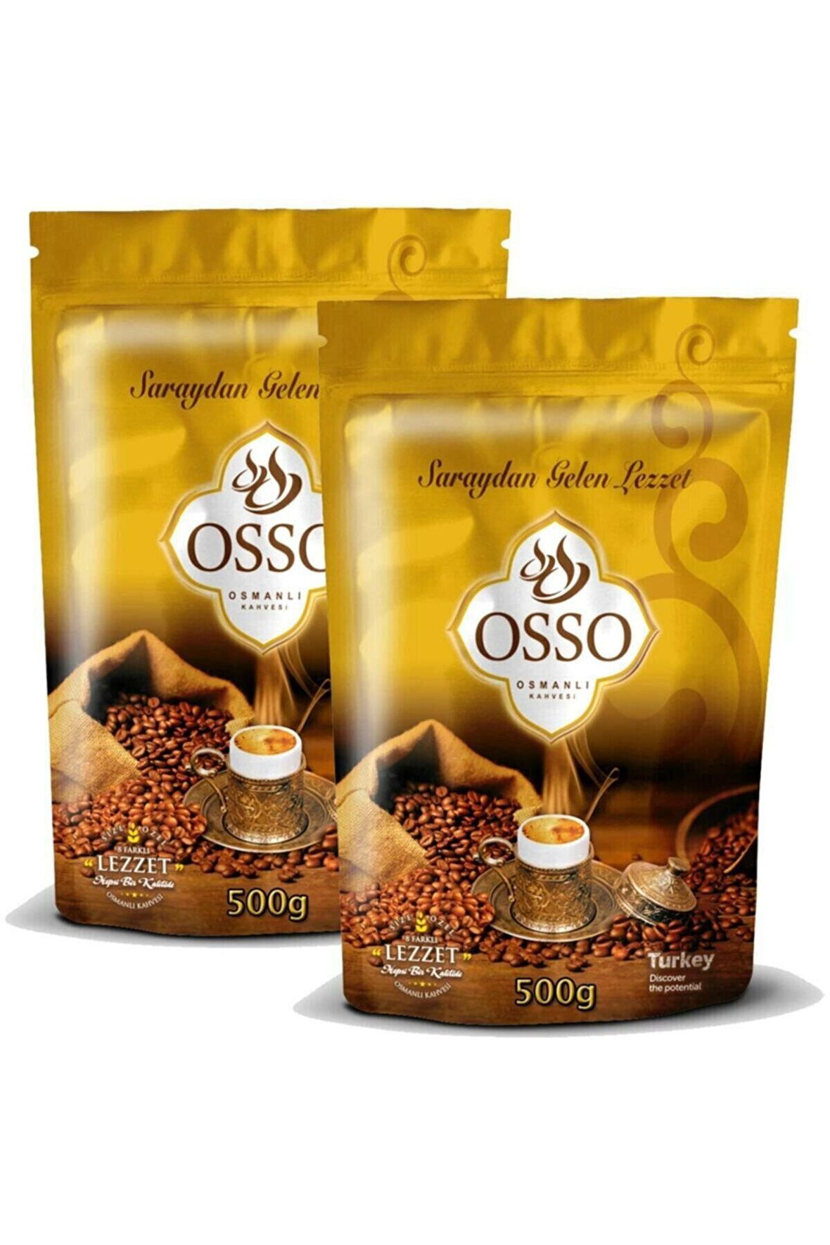Osso Osmanlı Kahvesi Aromalı Öğütülmüş Osmanlı Türk Kahvesi 2x500 gr 