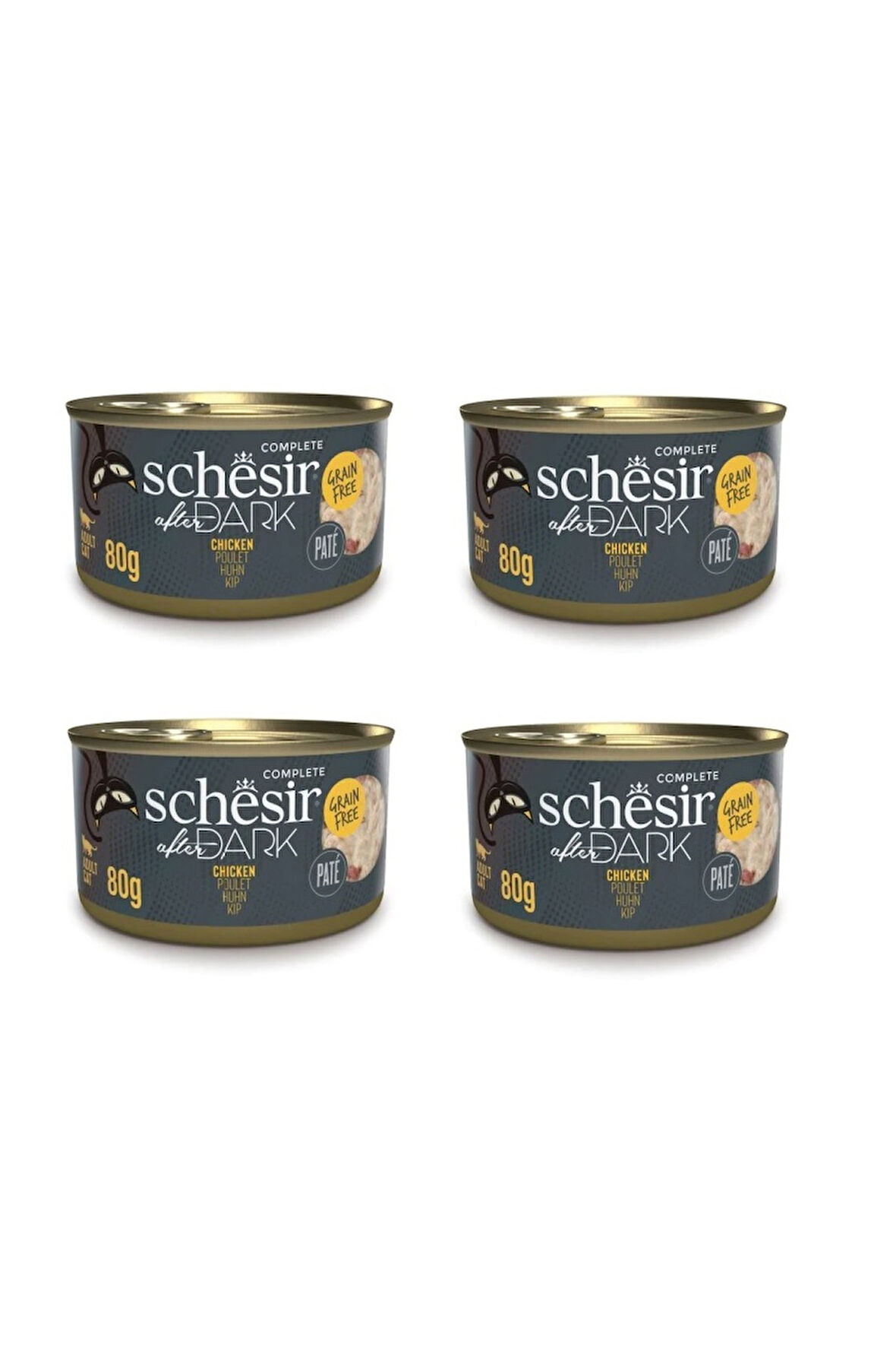 Schesir After Dark Pate Tavuklu Kedi Konserve 80 Gr. X 4 Adet